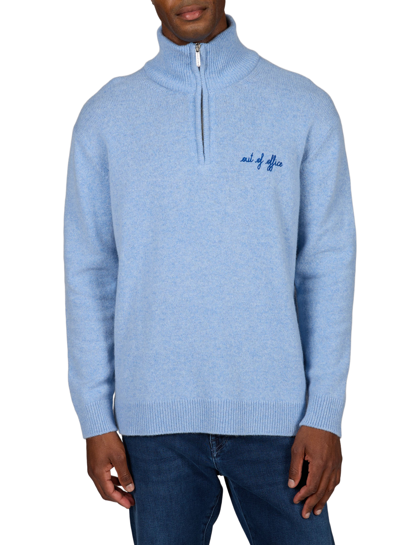 Gerader Wollpullover mit Stehkragen MAISON LABICHE Blau