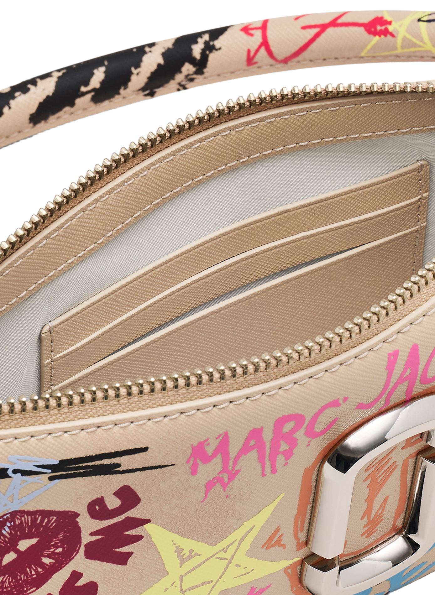 The Punk Scribble Snapshot Convertible Bag MARC JACOBS Beige