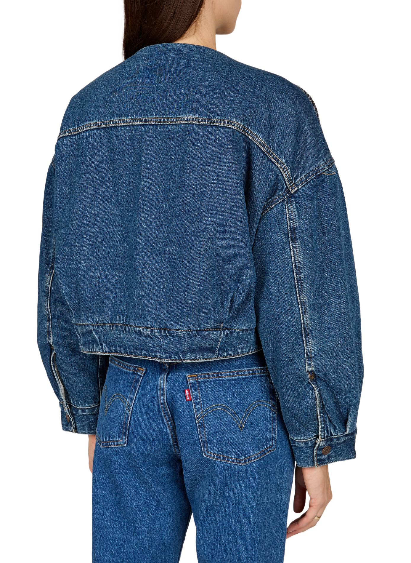 Chaqueta vaquera corta de algodón LEVI'S Azul