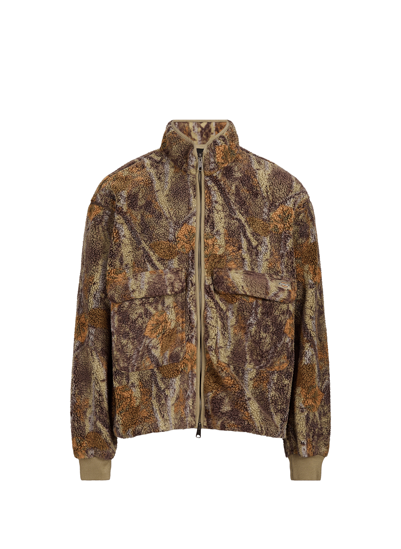 Gerade geschnittene Jacke mit Stehkragen aus Sherpa-Fleece DICKIES Grun