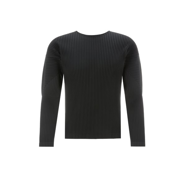 Top plissé manches longues