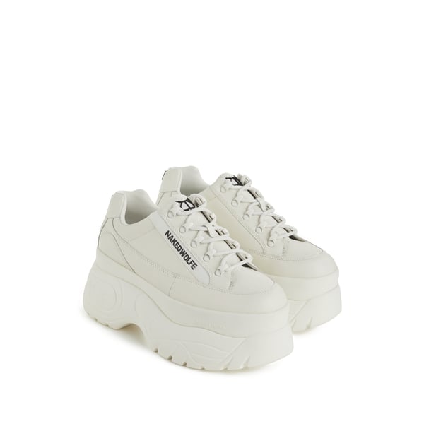 Baskets à plateforme en cuir