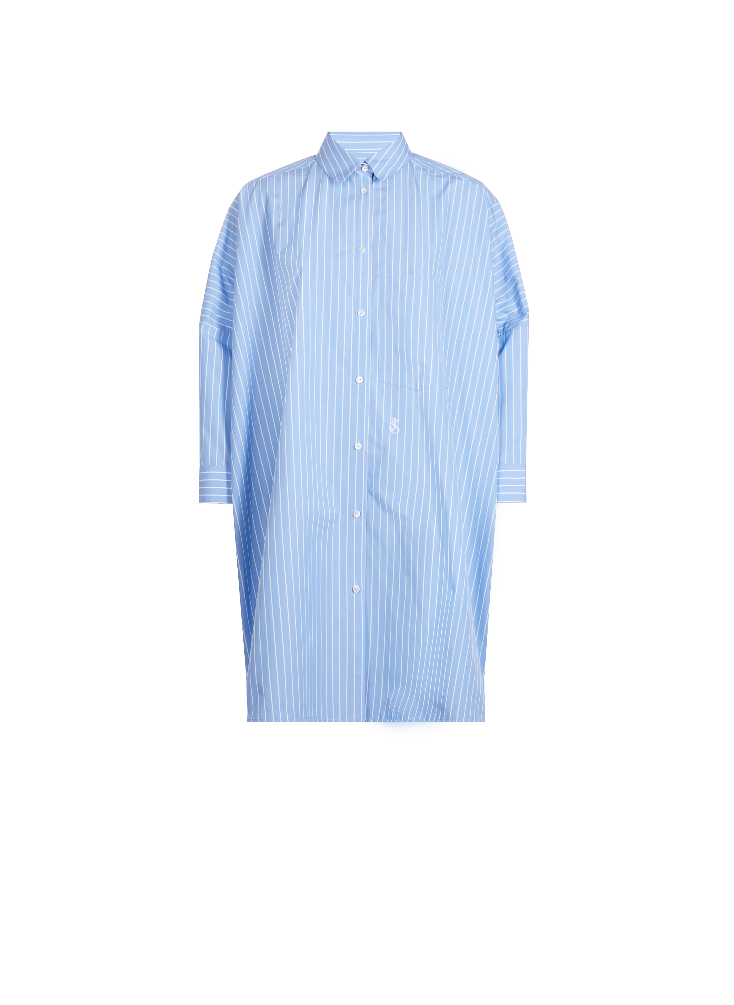 Striped shirt dress JIL SANDER Blue