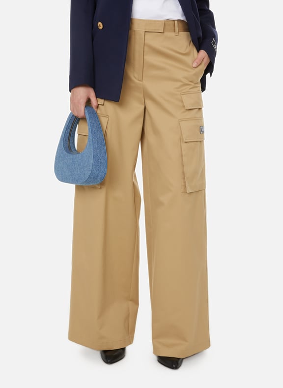 Pantalon cargo en coton Marron by VERSACE VERSACE Pantalon cargo en coton Marron
