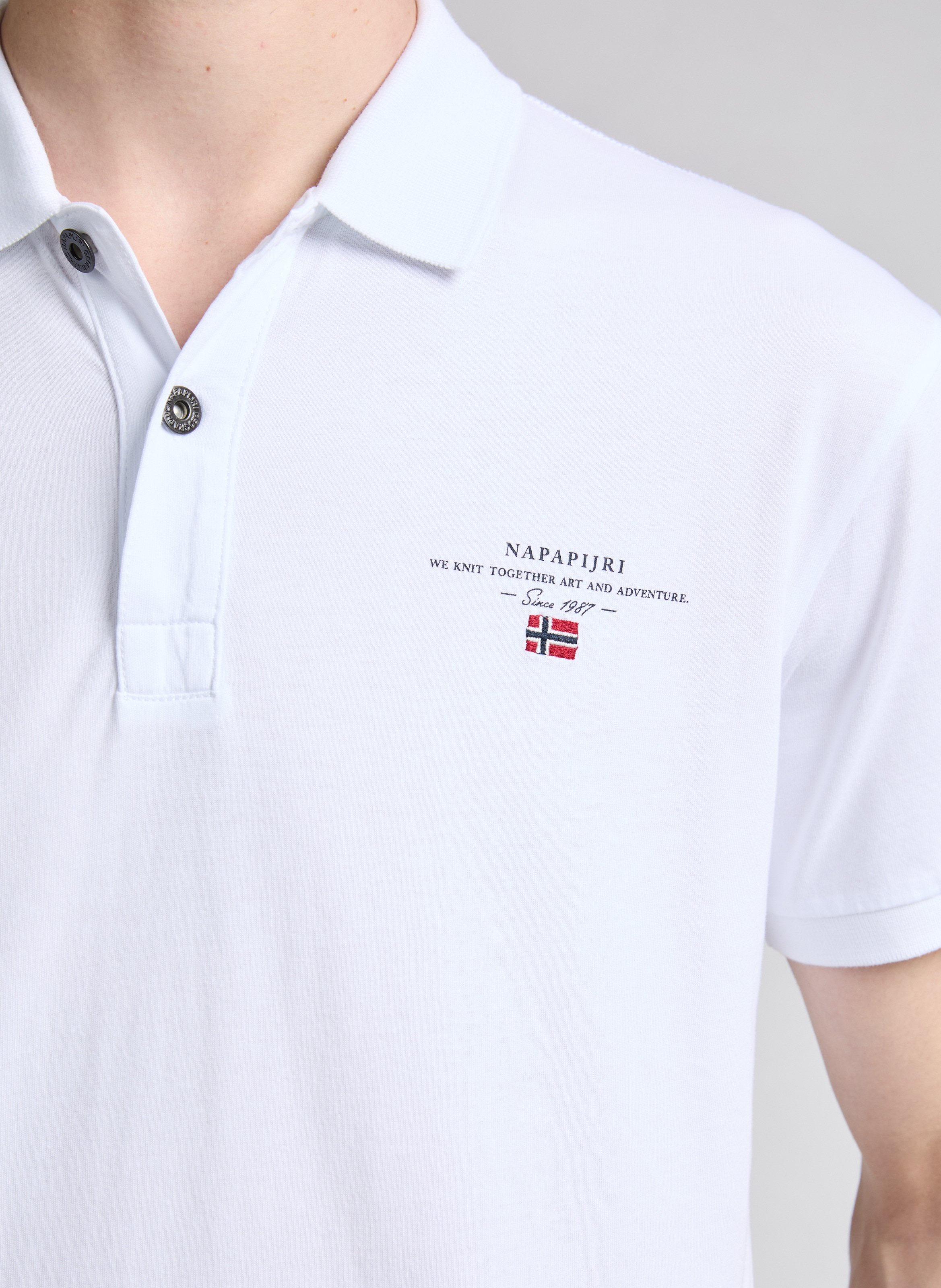  Cotton polo shirt  NAPAPIJRI White