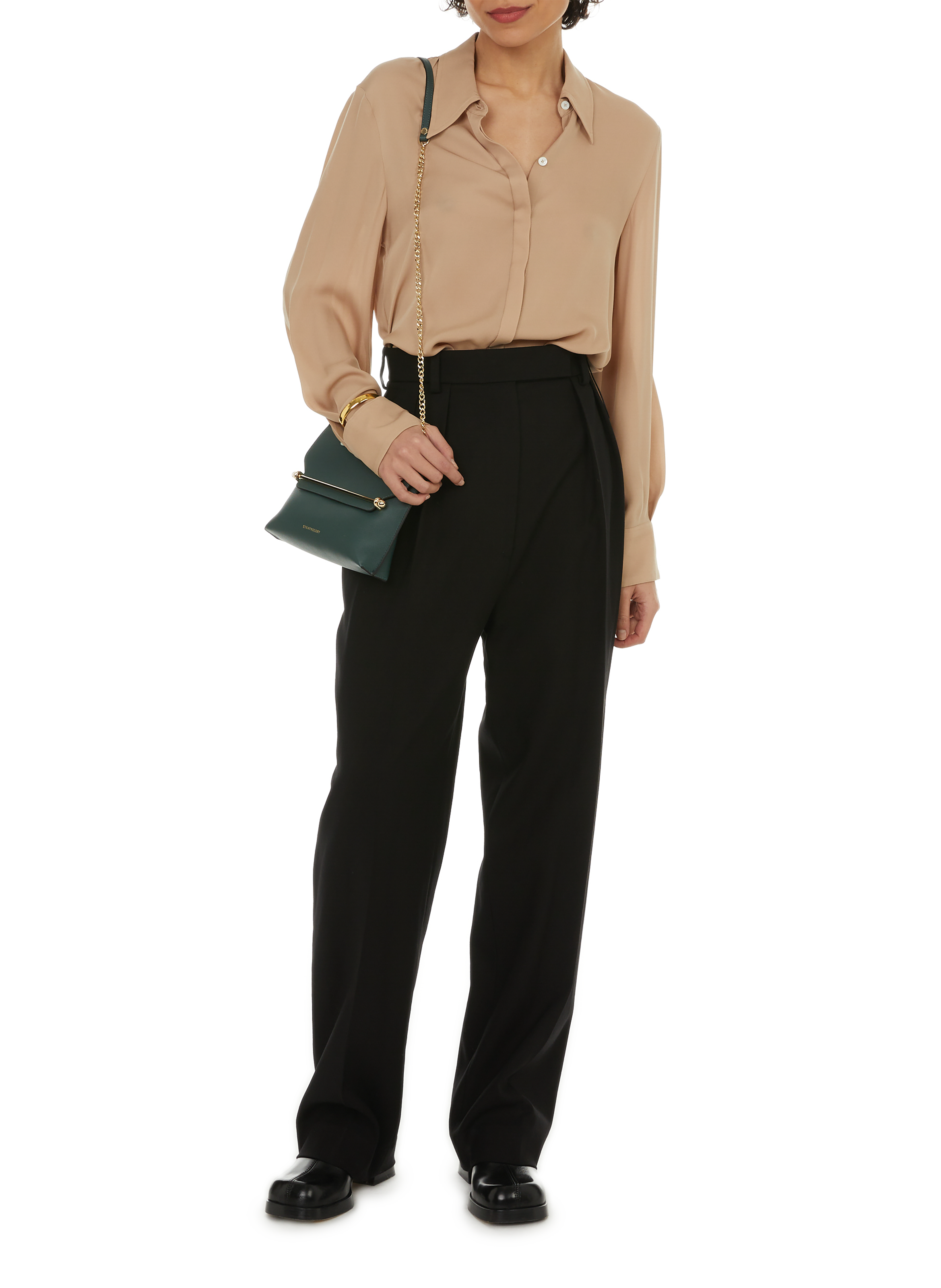 Transparent silk shirt  KHAITE Beige