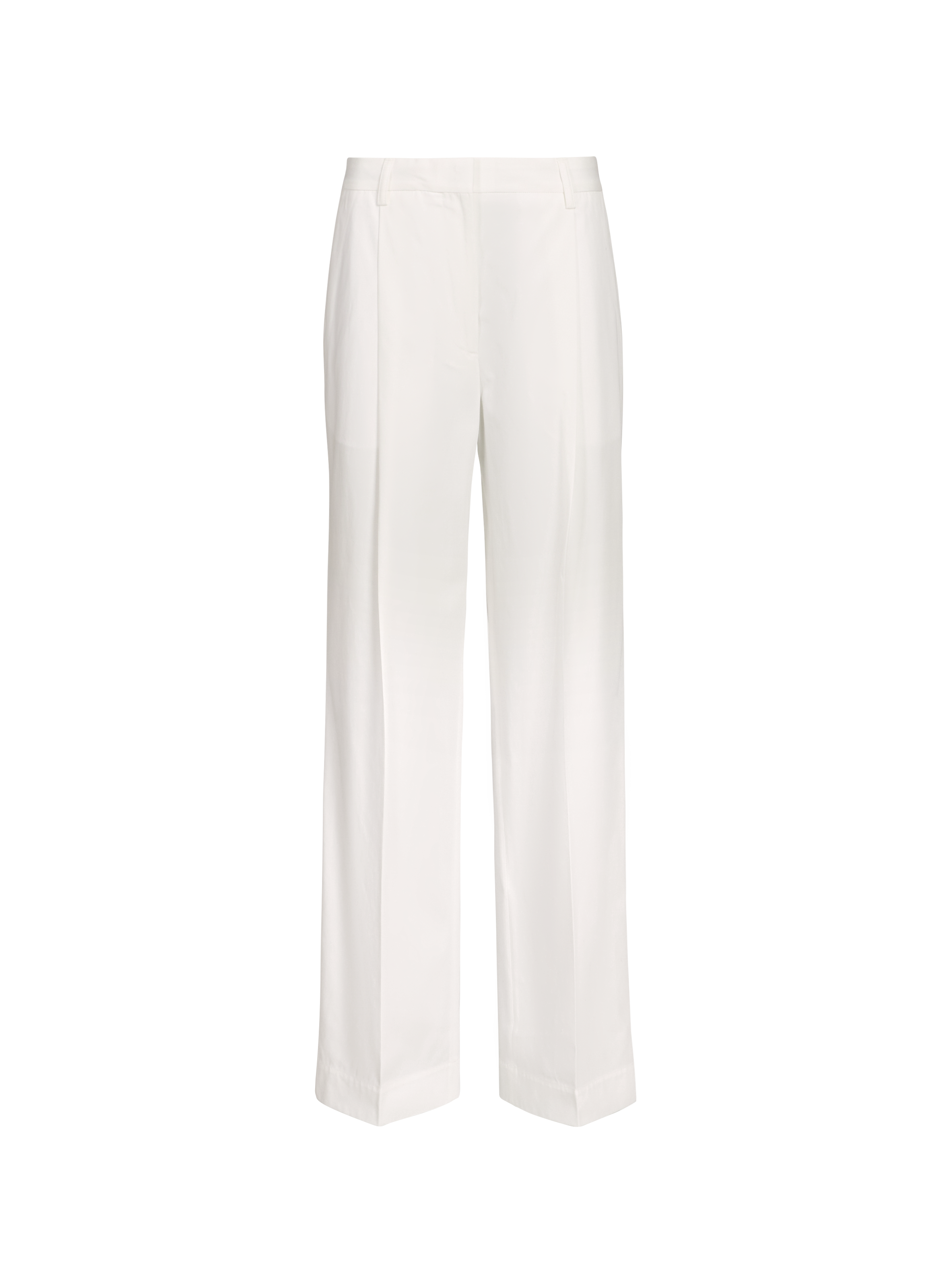 Pantalon droit en coton Blanc