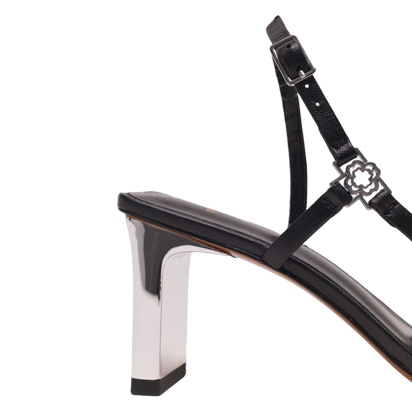 Sandales hautes en cuir MAJE Noir