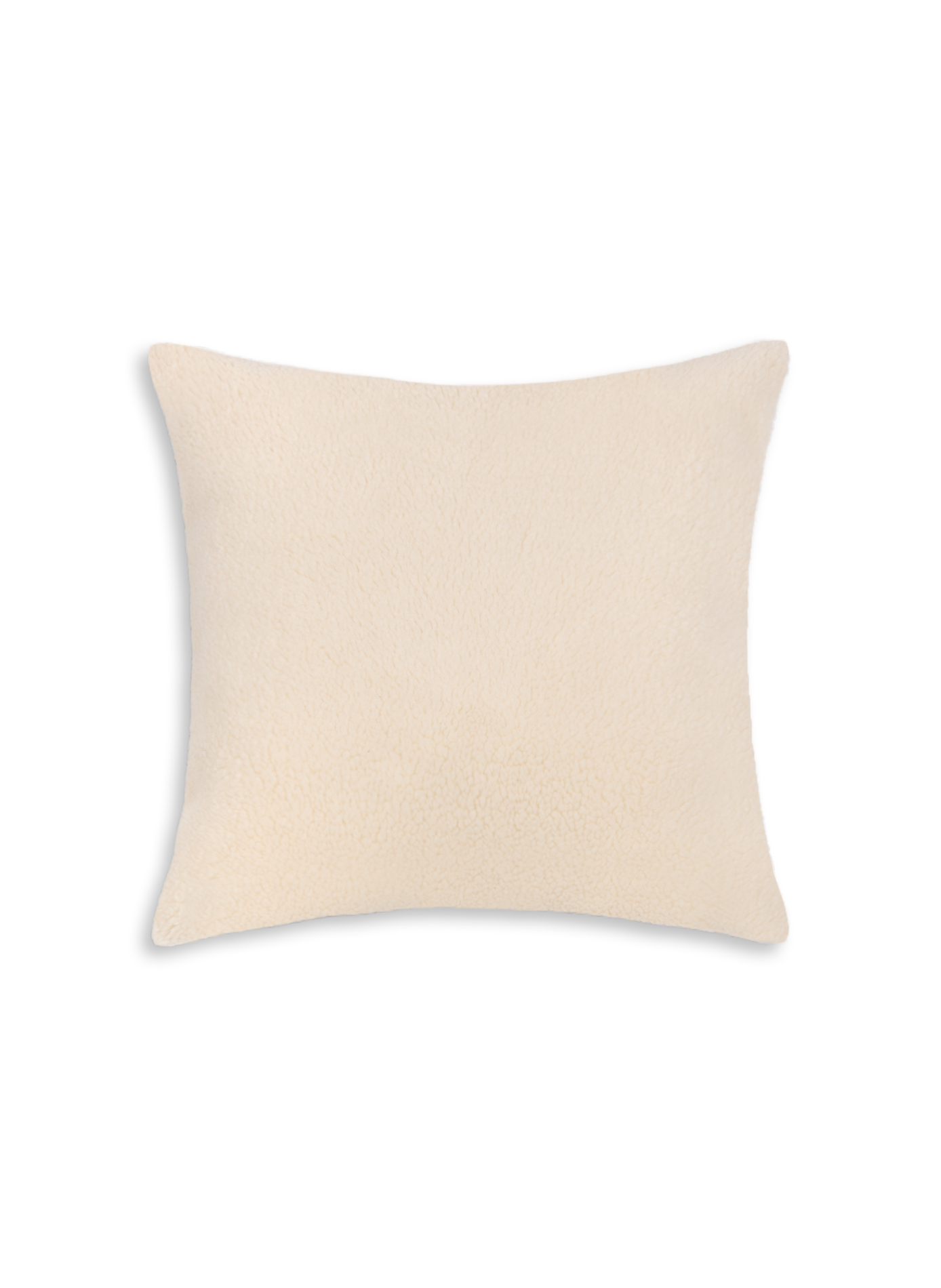 AU PRINTEMPS PARIS Faux sheepskin cushion cover Beige