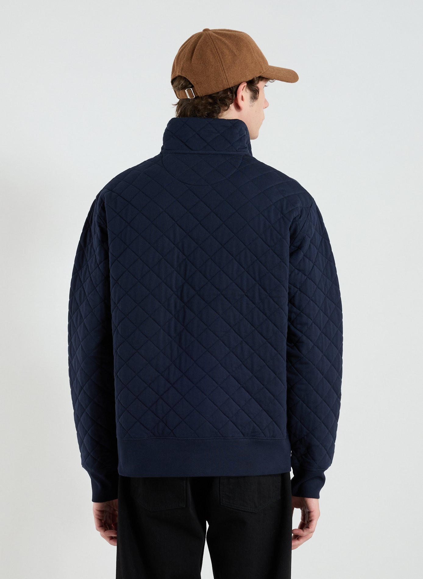 High-neck blended cotton sweatshirt GANT Blue