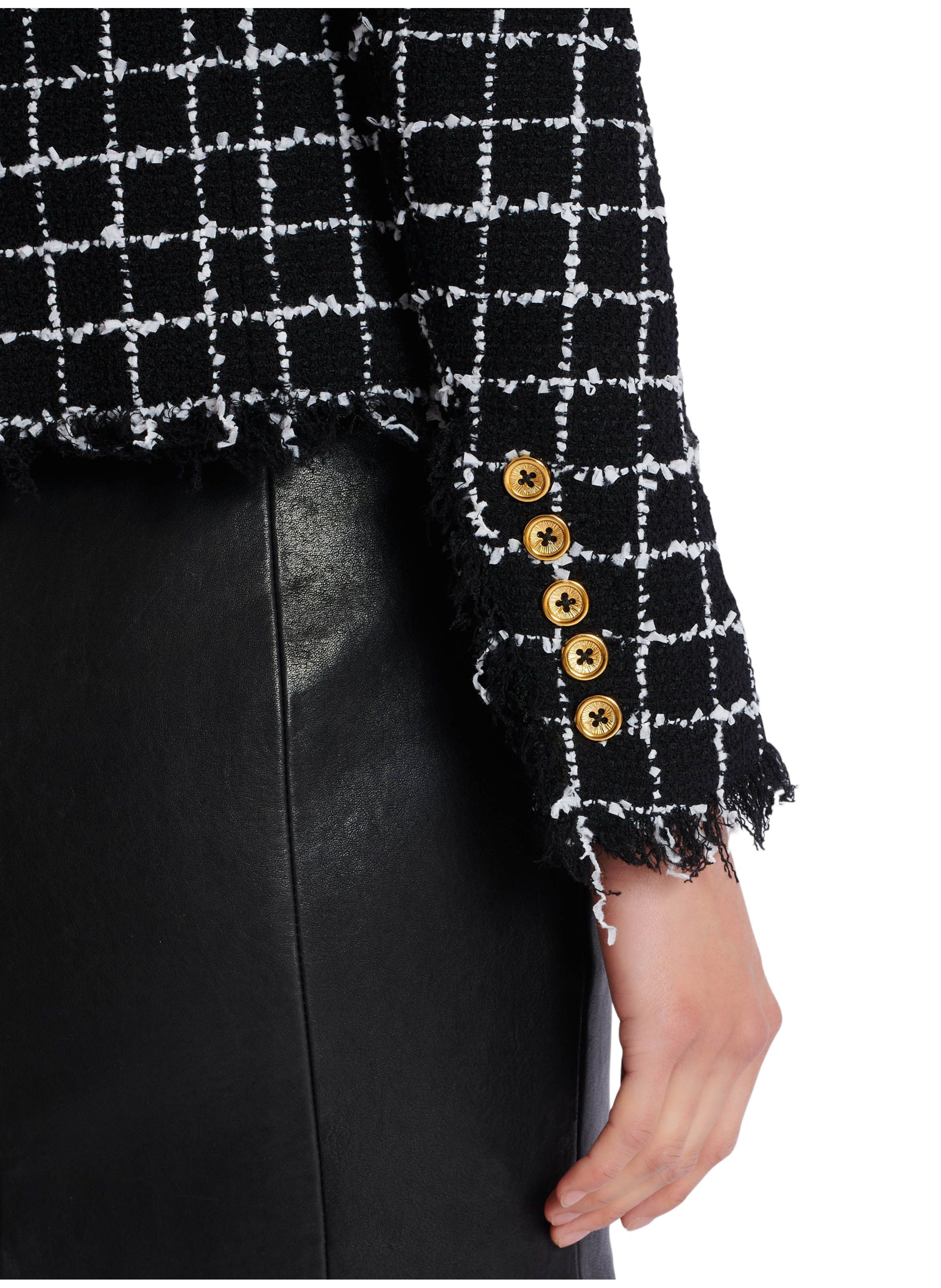 Spencer en tweed BALMAIN Noir