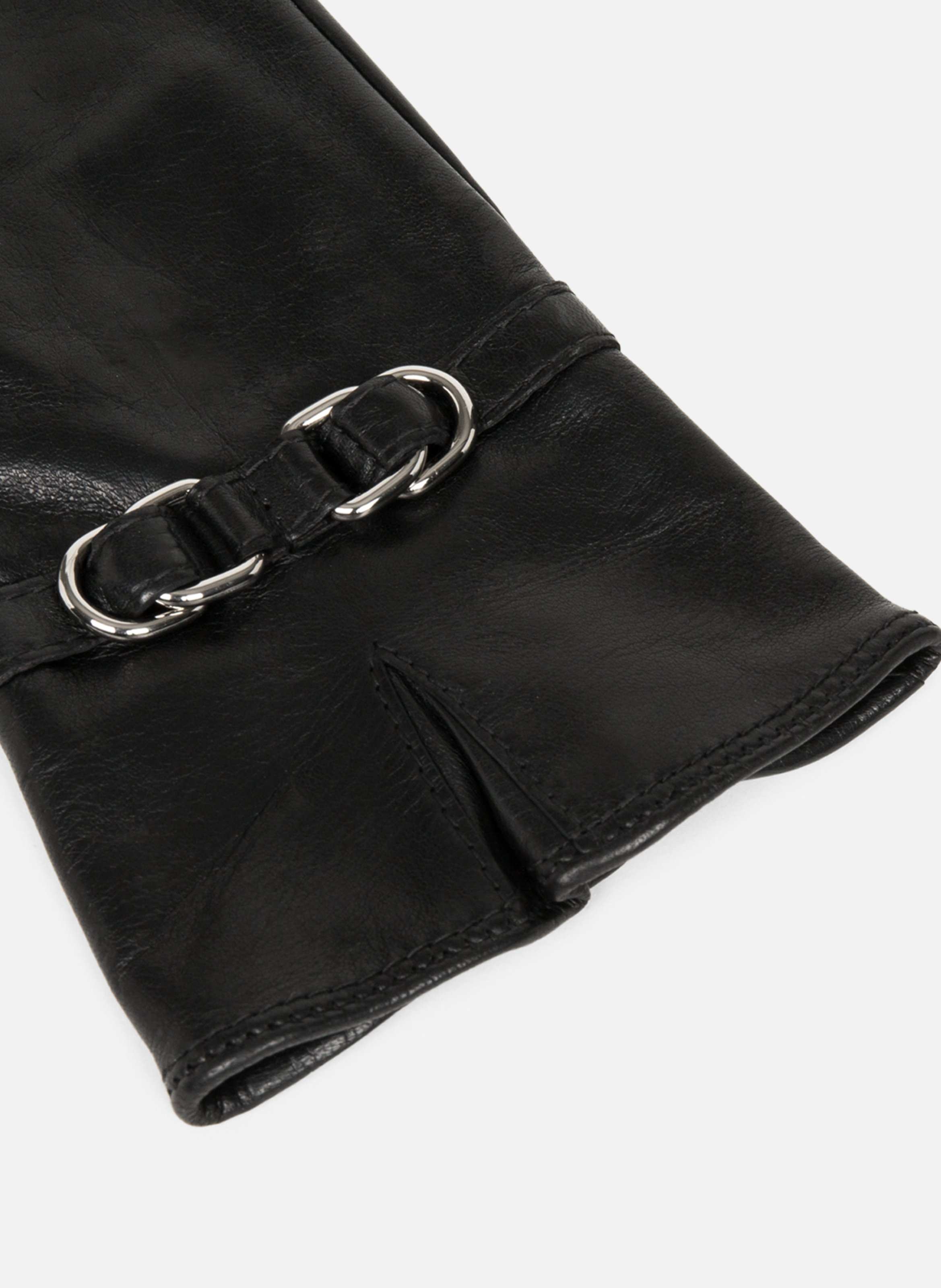 Gants en cuir d'agneau lisse LANCASTER Noir