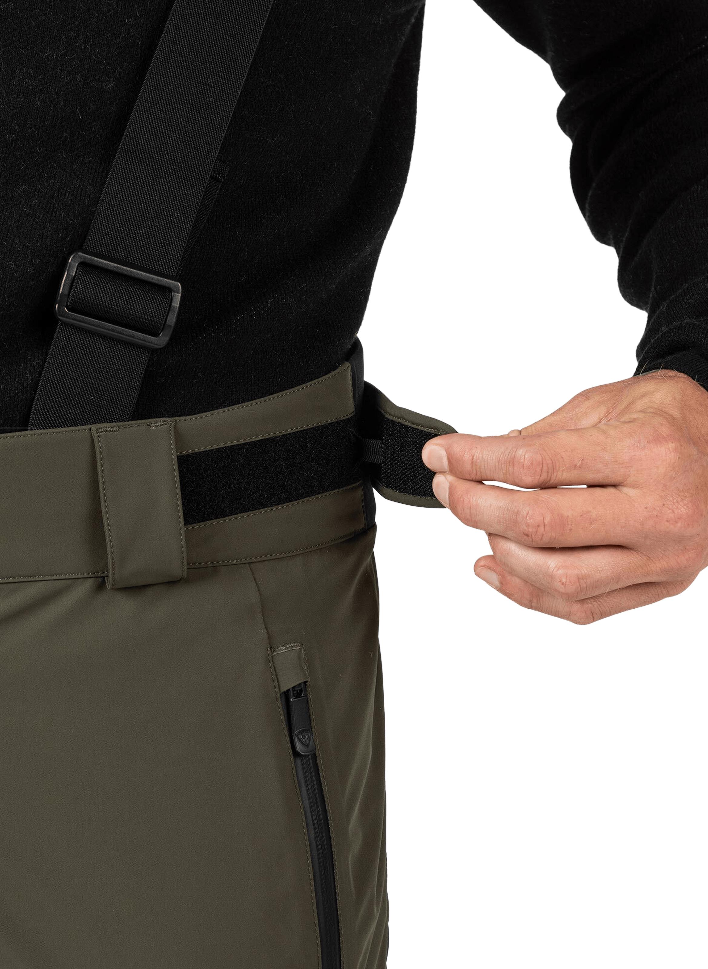 Ski pants with suspenders ROSSIGNOL Khaki