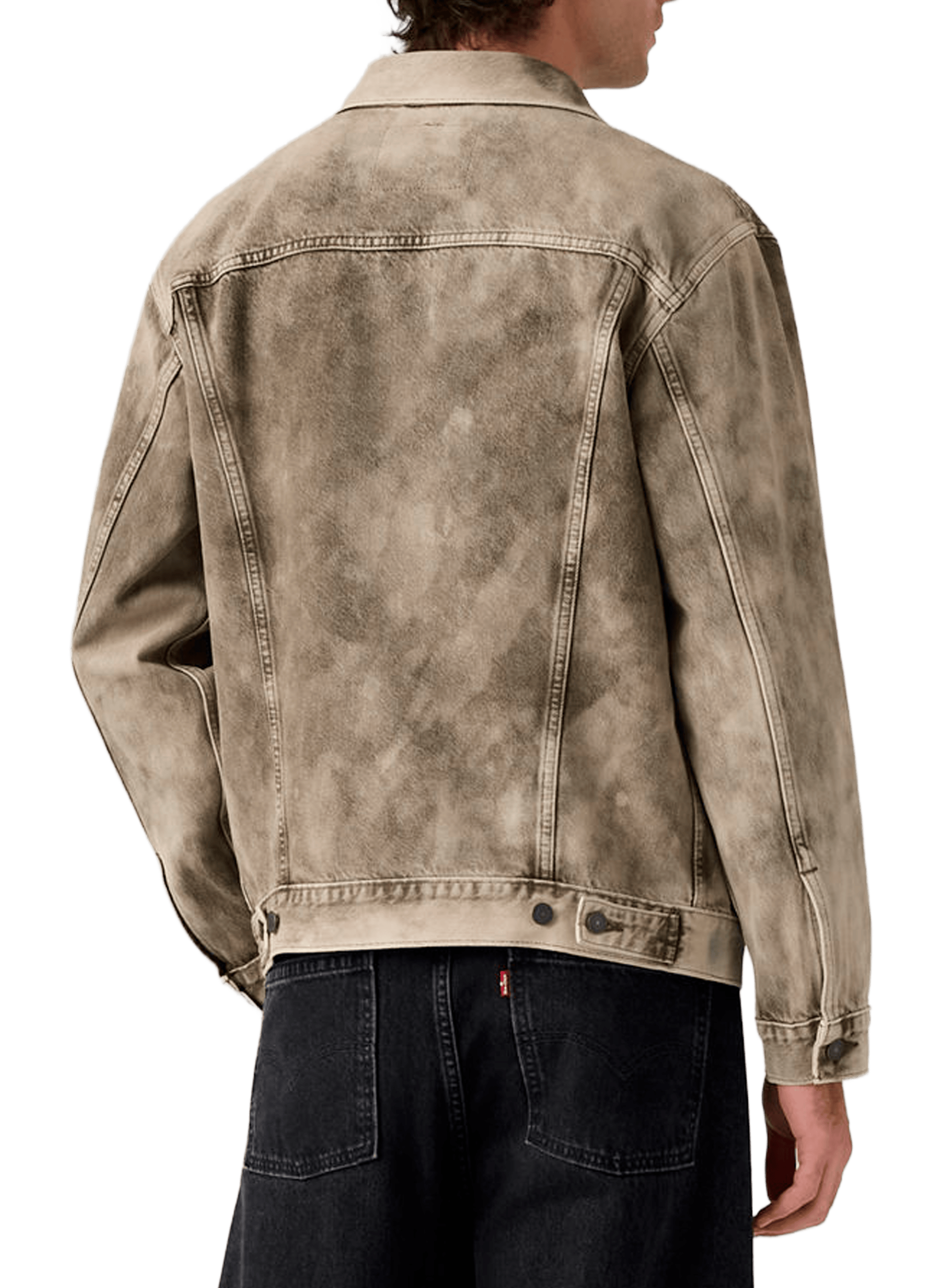 Veste Trucker délavée en coton LEVI'S Marron