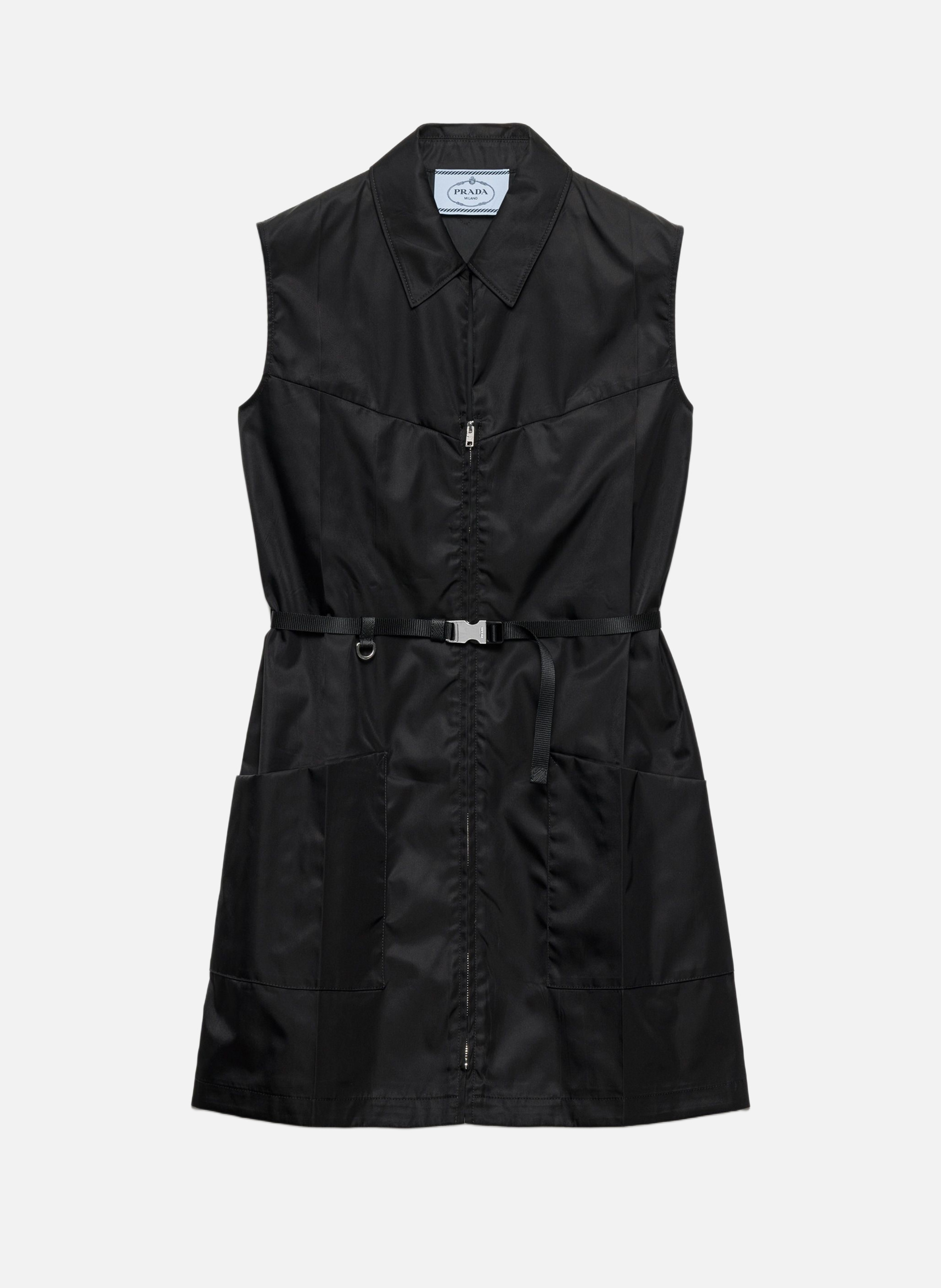 Robe courte en re-nylon PRADA Noir