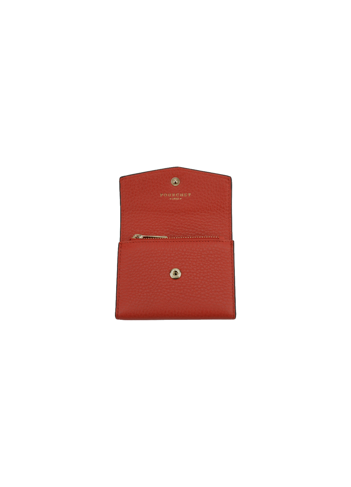 Club | porte-monnaie pm en cuir de veau POURCHET Rouge