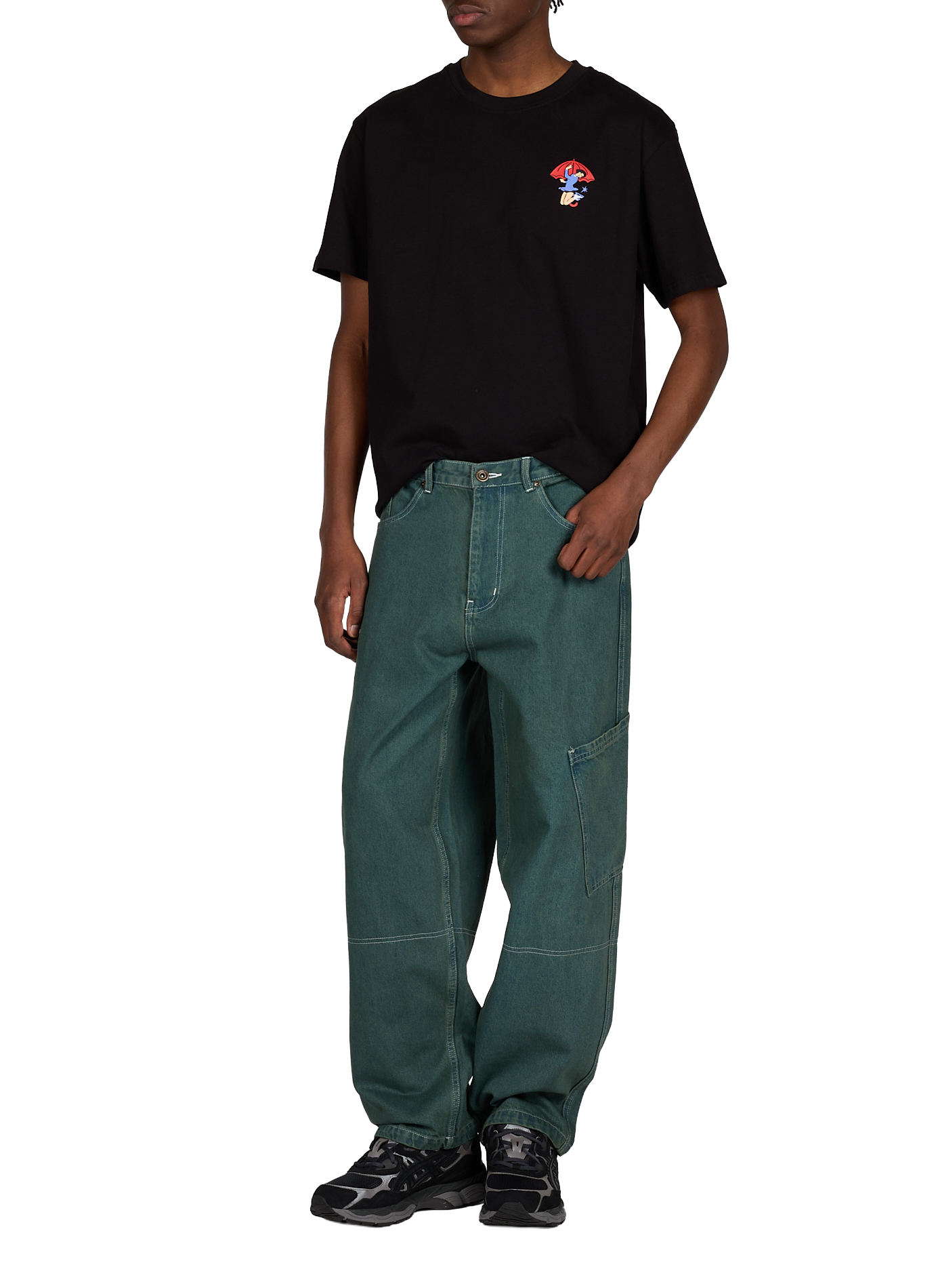 T-shirt Skating in cotton HELAS CAPS Black