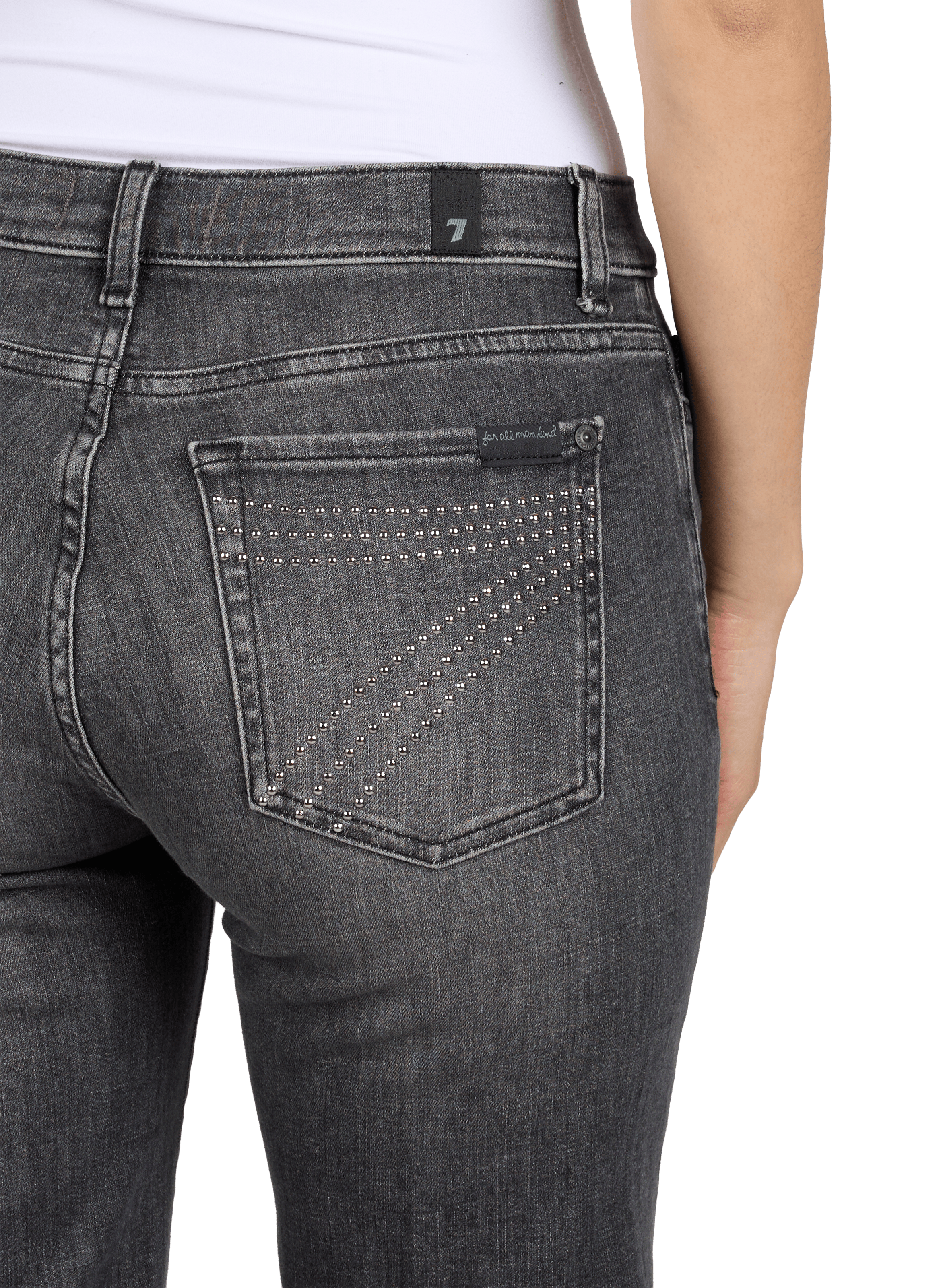 Jeans flare Dojo en coton mélangé 7 FOR ALL MANKIND Gris