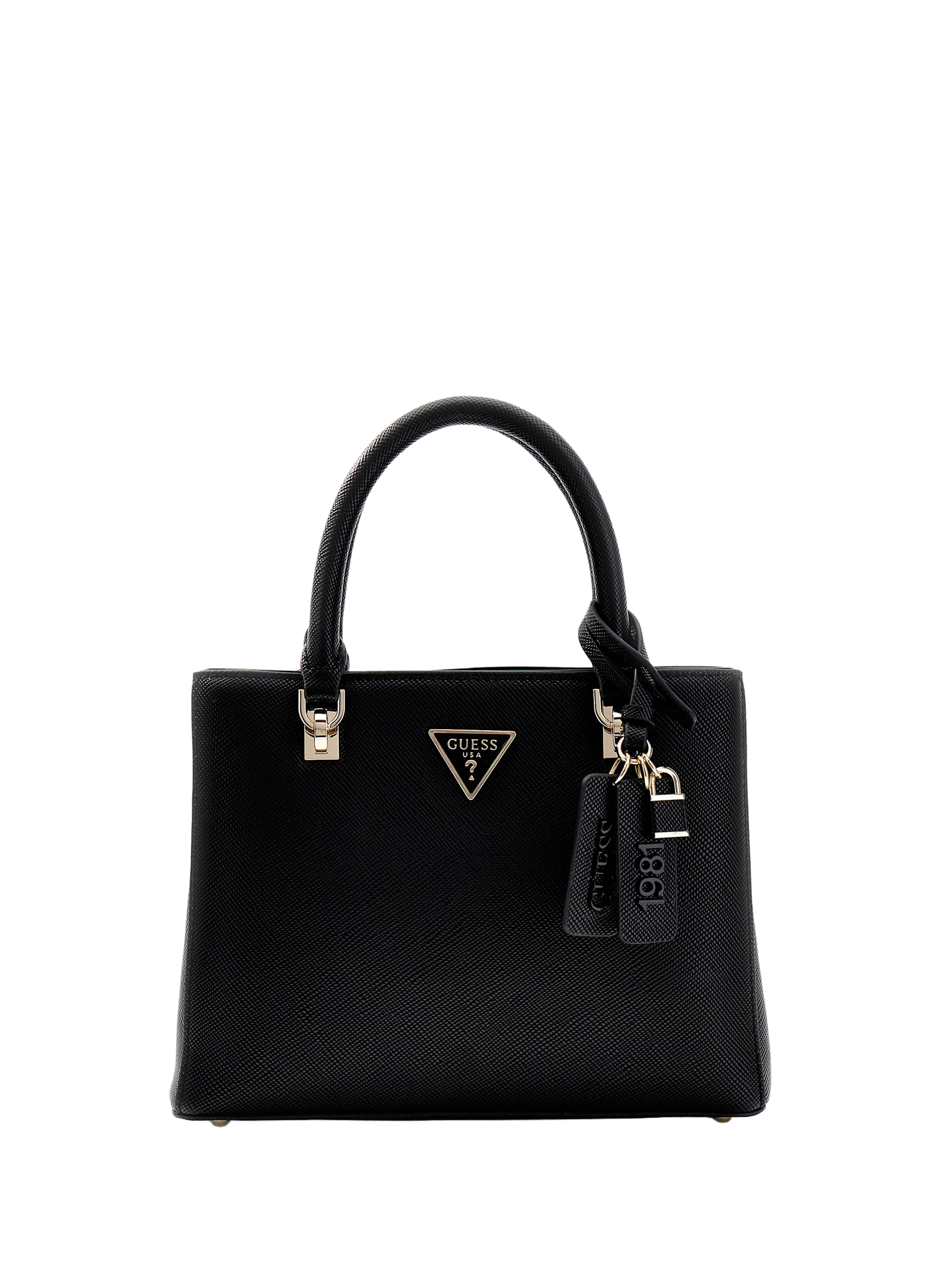 Noelle Saffiano handbag GUESS Black