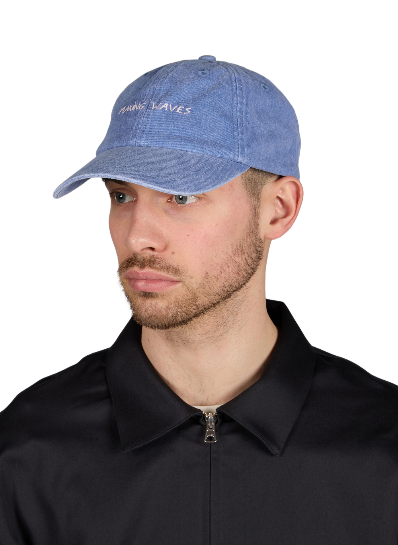 Embroidered Making Waves Cotton Cap MAISON LABICHE Blue