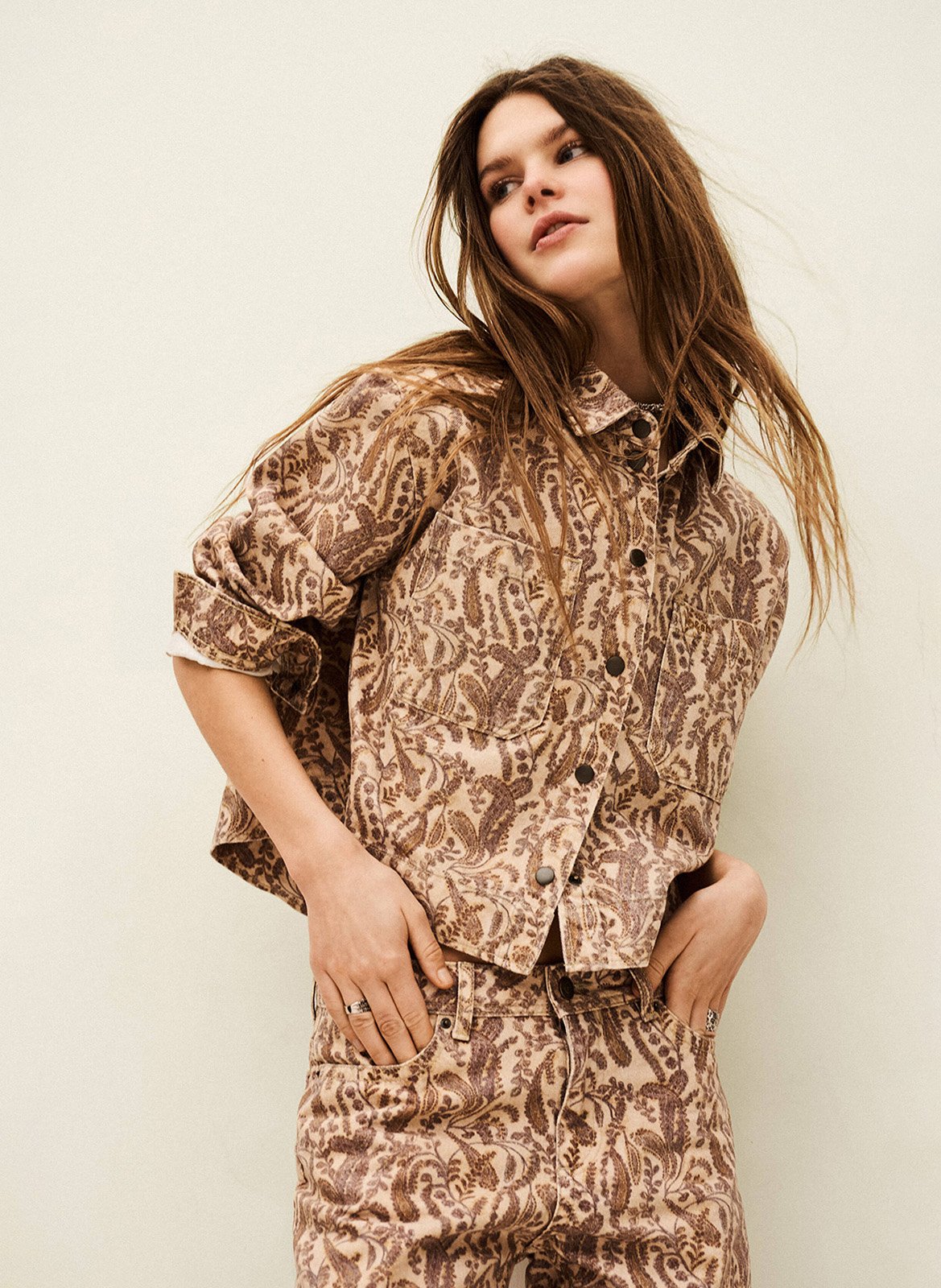 Veste col classique en coton tullia BA&SH Beige