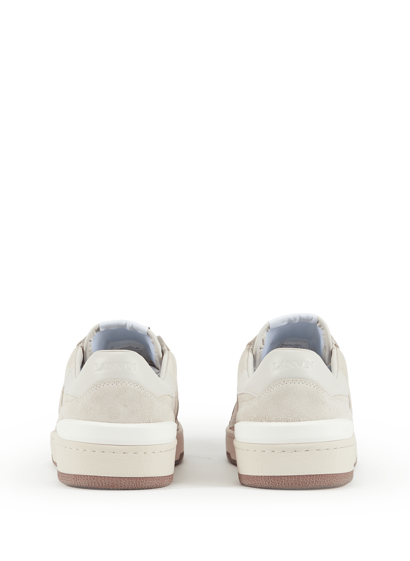 Baskets bi-matière à lacets LANVIN Blanc