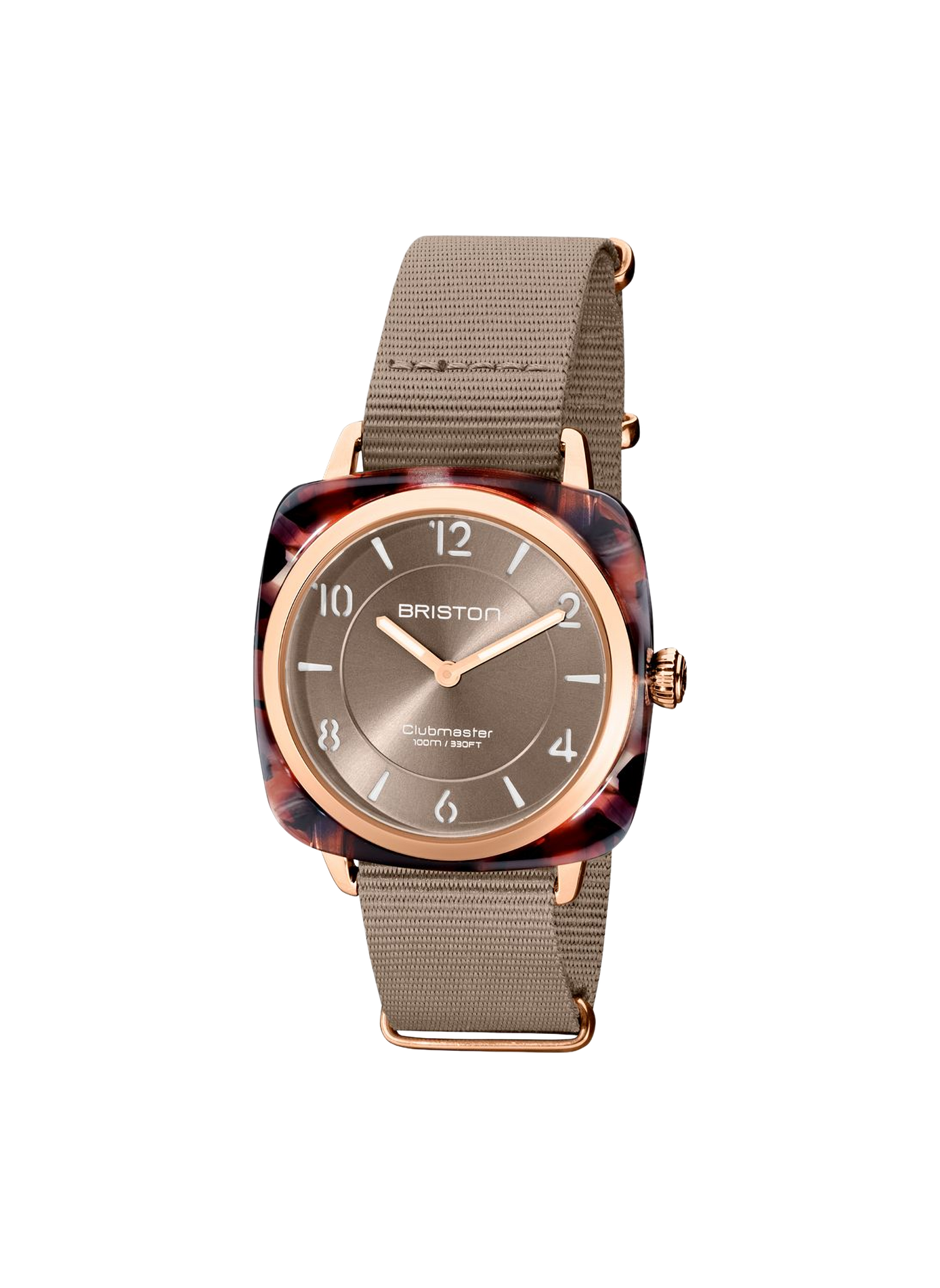 Montre Clubmaster Chic en nylon  BRISTON Marron