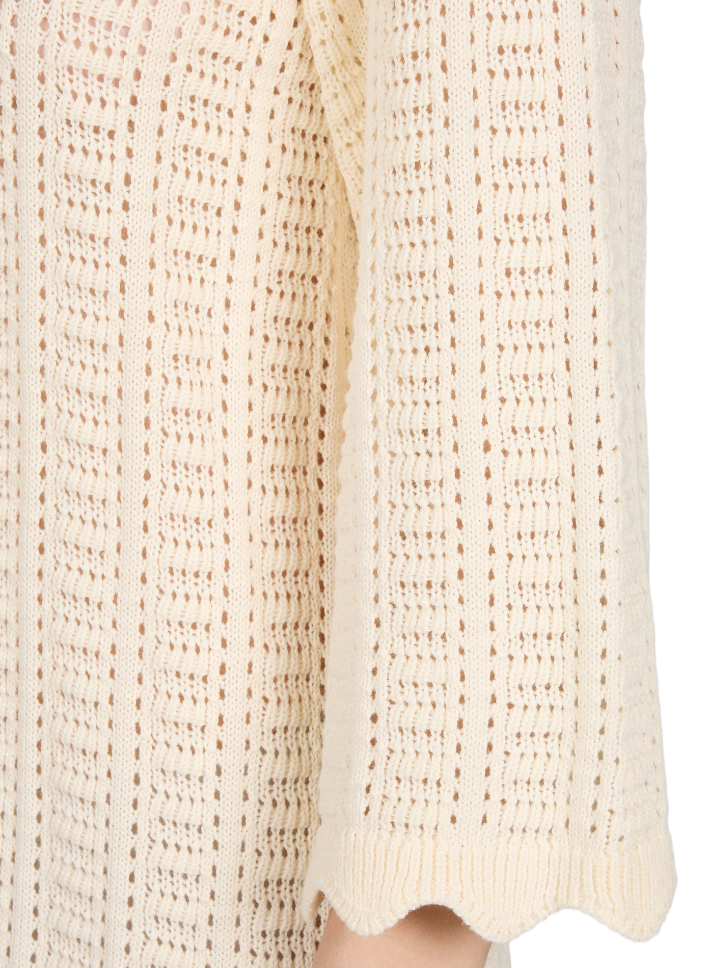 Short dress in openwork cotton knit PETITE MENDIGOTE White