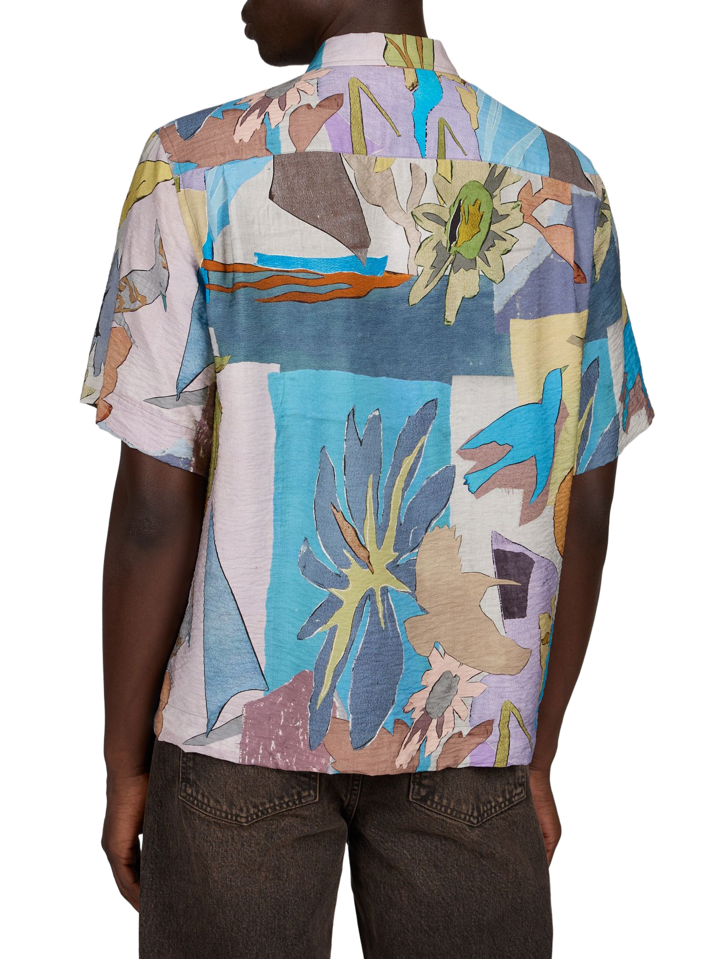 Short-sleeved shirt with floral print PAUL SMITH Blue