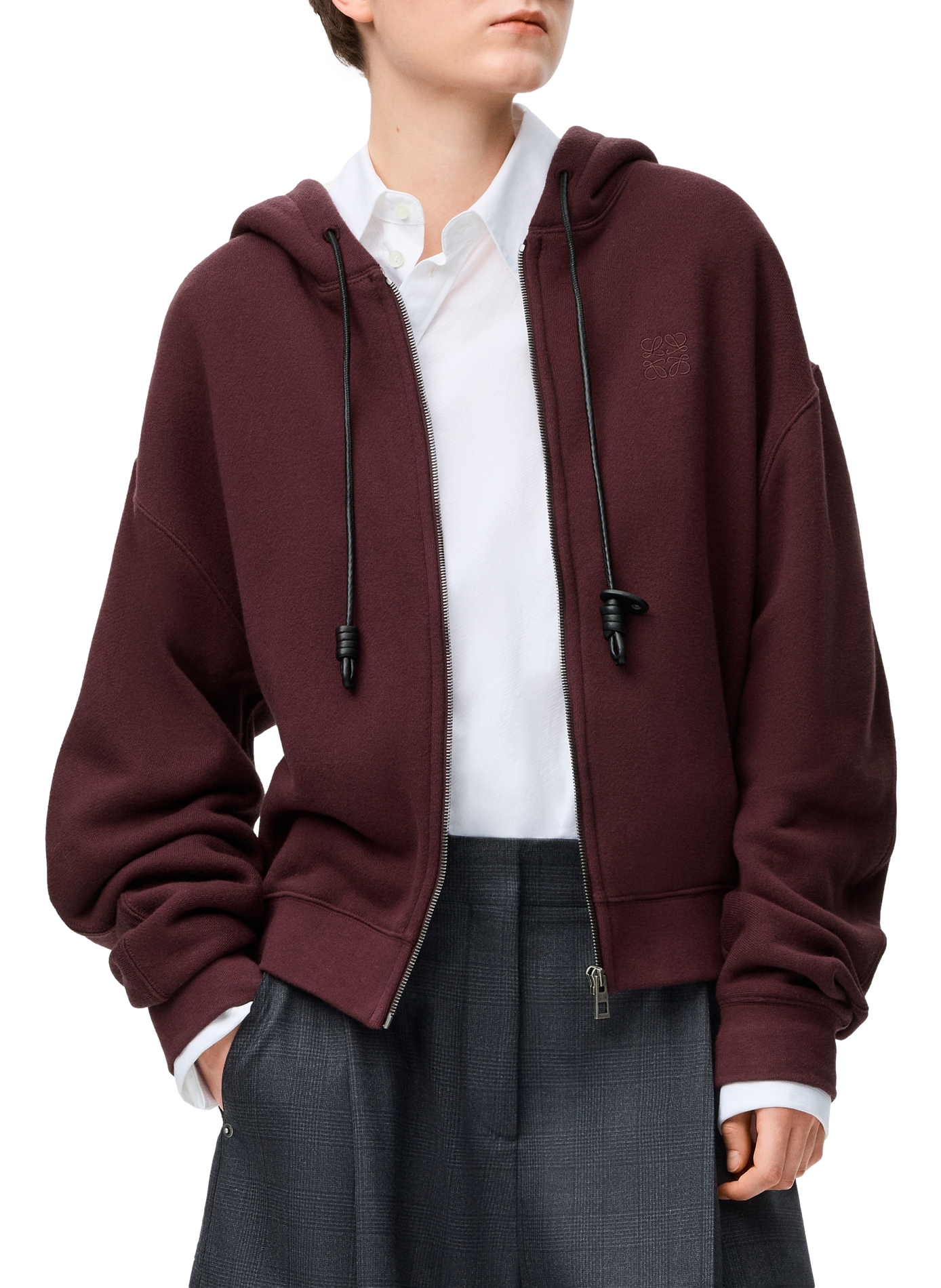 Hooded sweatshirt in cotton and cashmere LOEWE Red