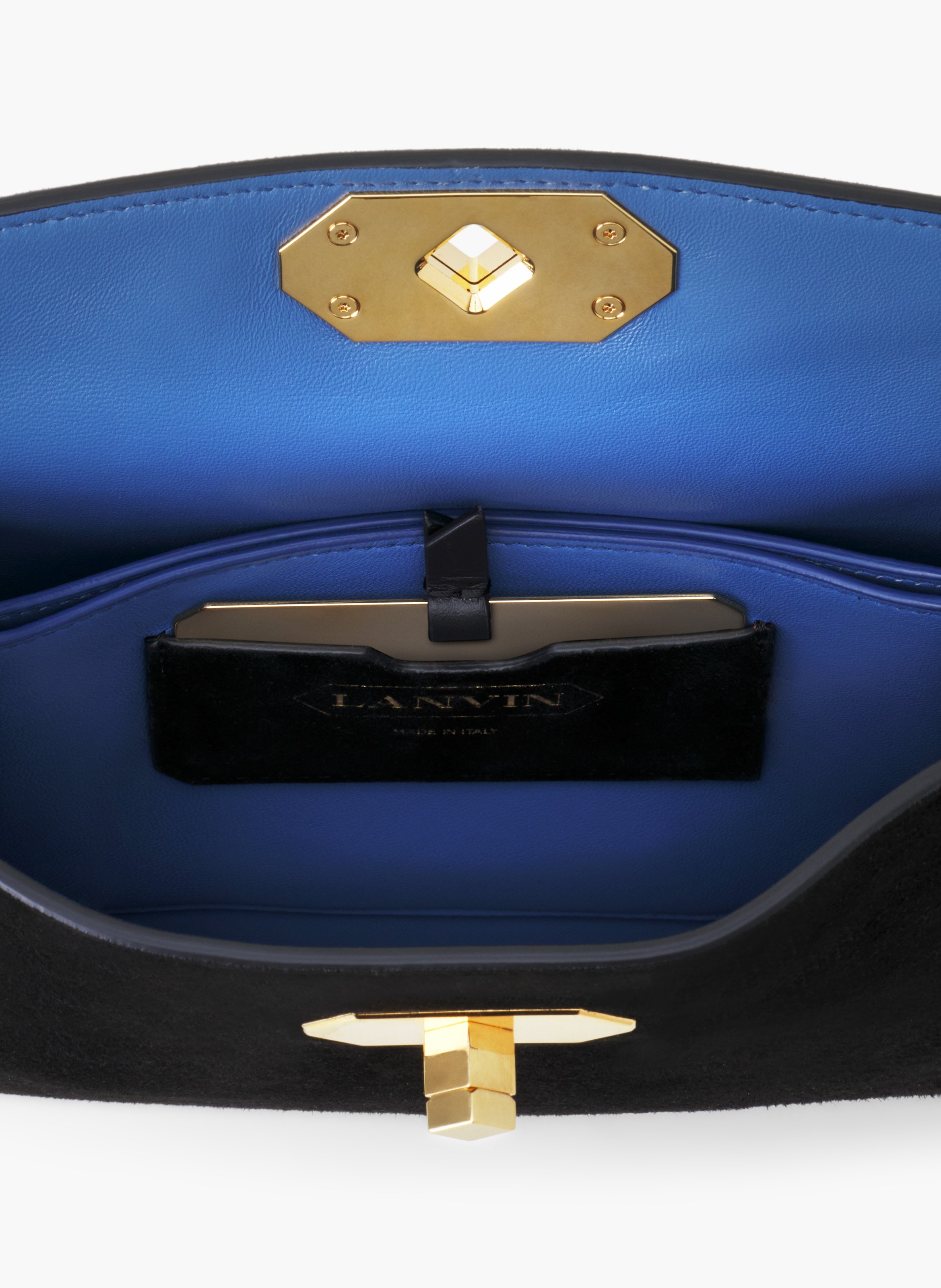 Sac compagnon 20 en daim LANVIN Noir