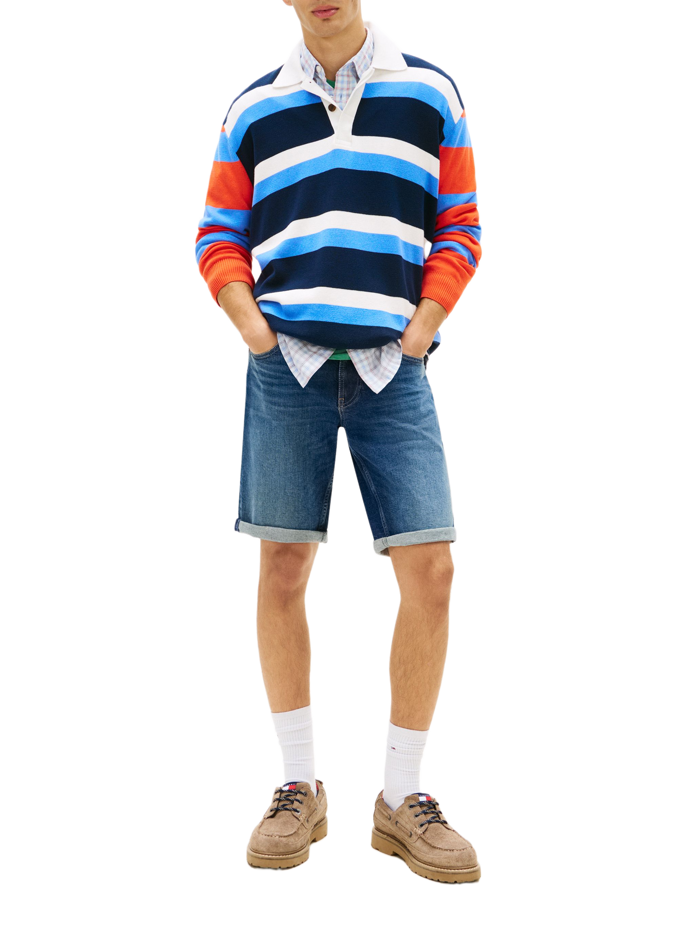 Short slim Ronnie in mixed cotton TOMMY HILFIGER Blue