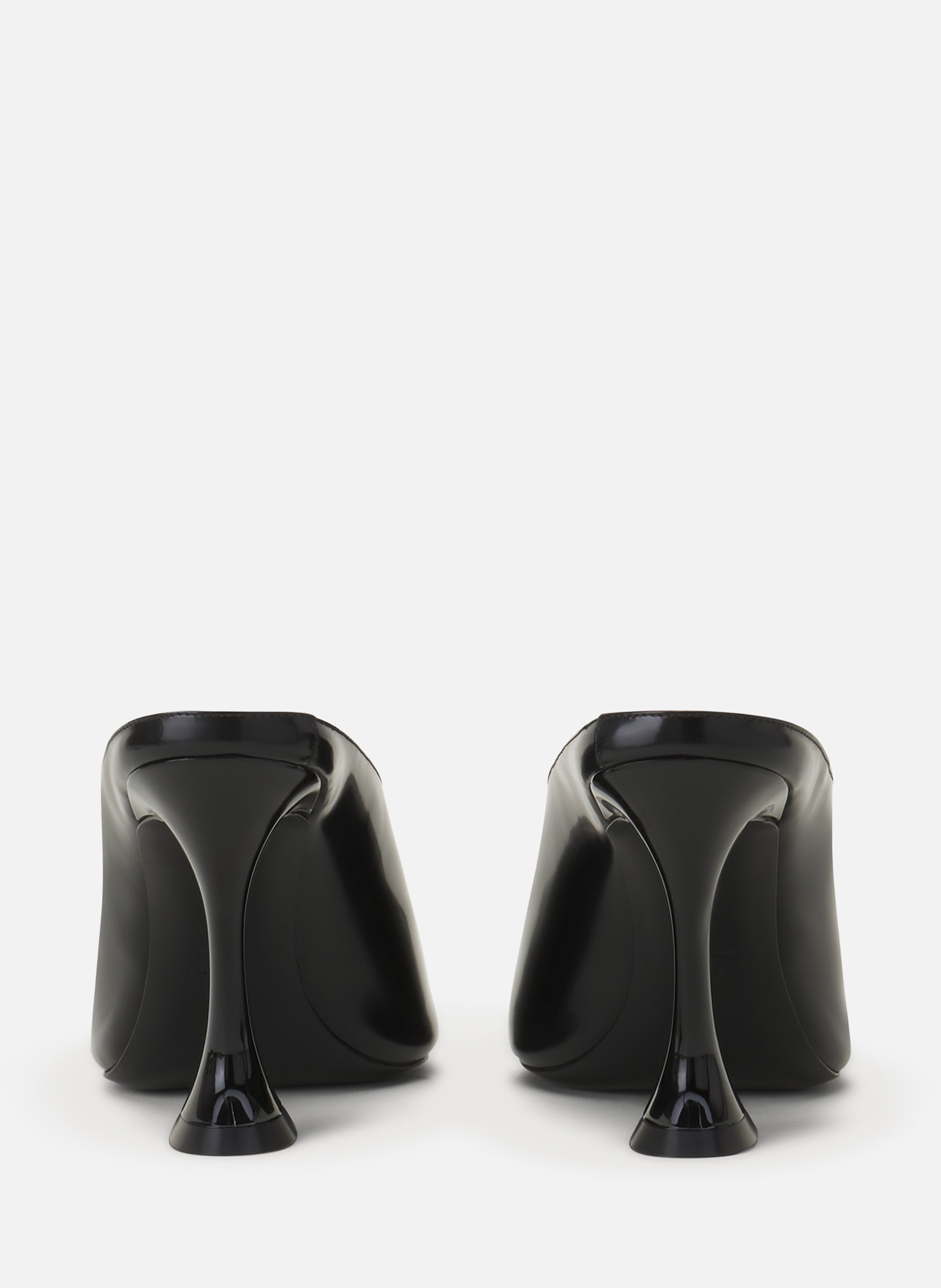 Mule midnight step en cuir verni LANVIN Noir