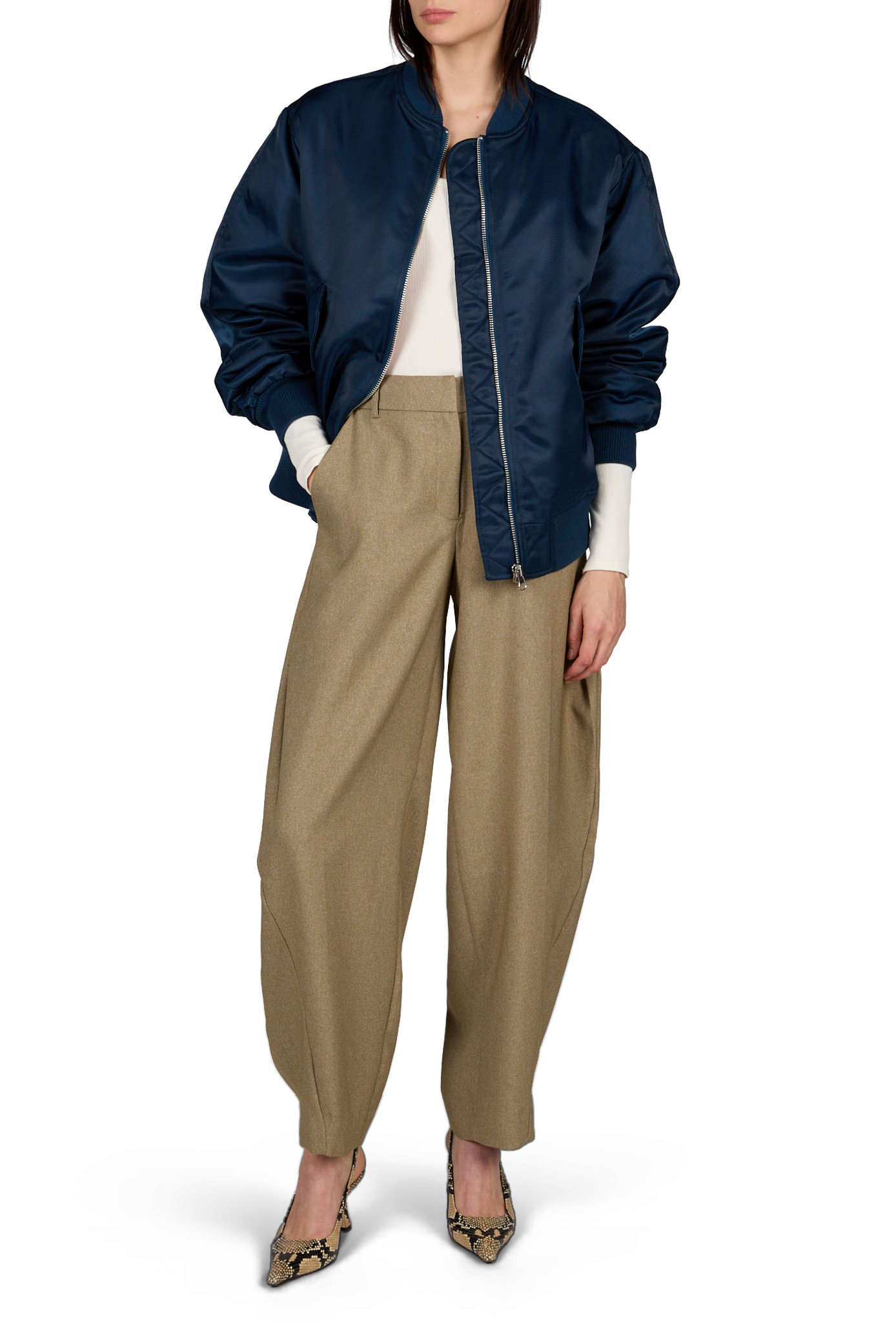 Bomber Ava in weiter Passform TOPSHOP Blau