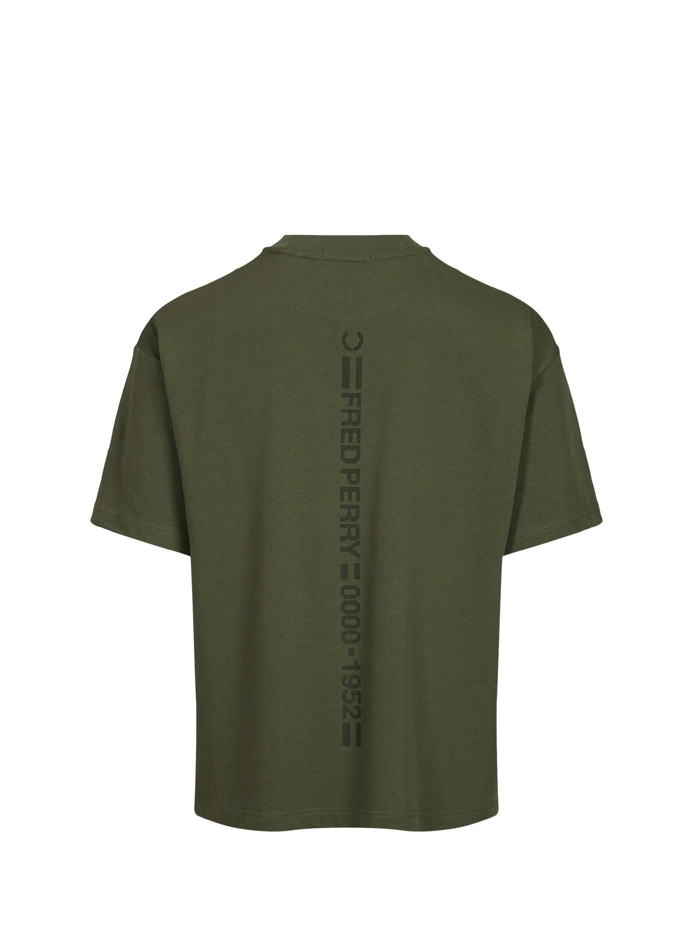 T-shirt oversize à imprimé dos en coton FRED PERRY Vert