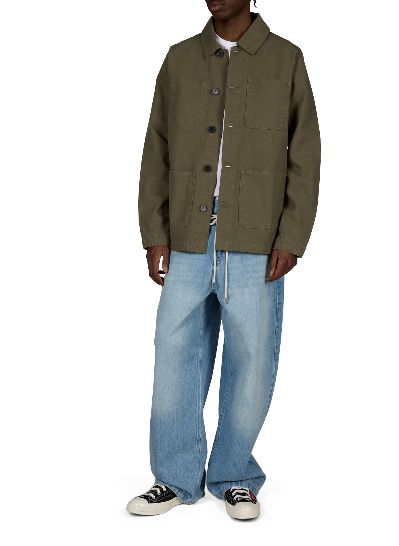 Veste Braque col tailleur en coton LAFAURIE Kaki