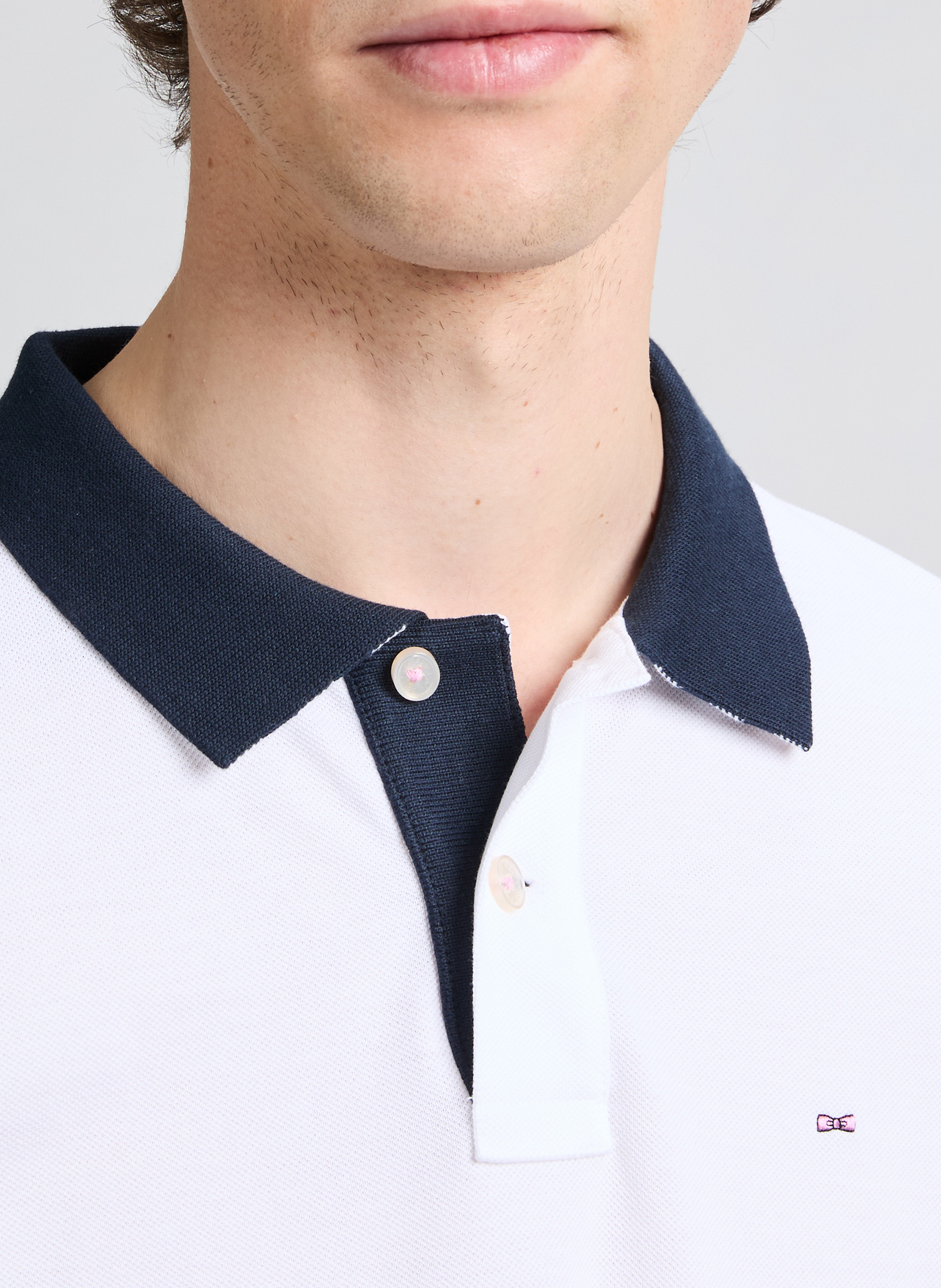 Short sleeve cotton polo shirt EDEN PARK White