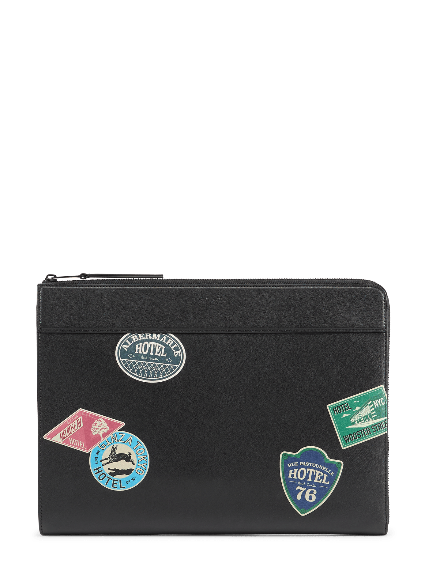 Laptop-Hülle Hotel Sticher aus Leder PAUL SMITH Schwarz