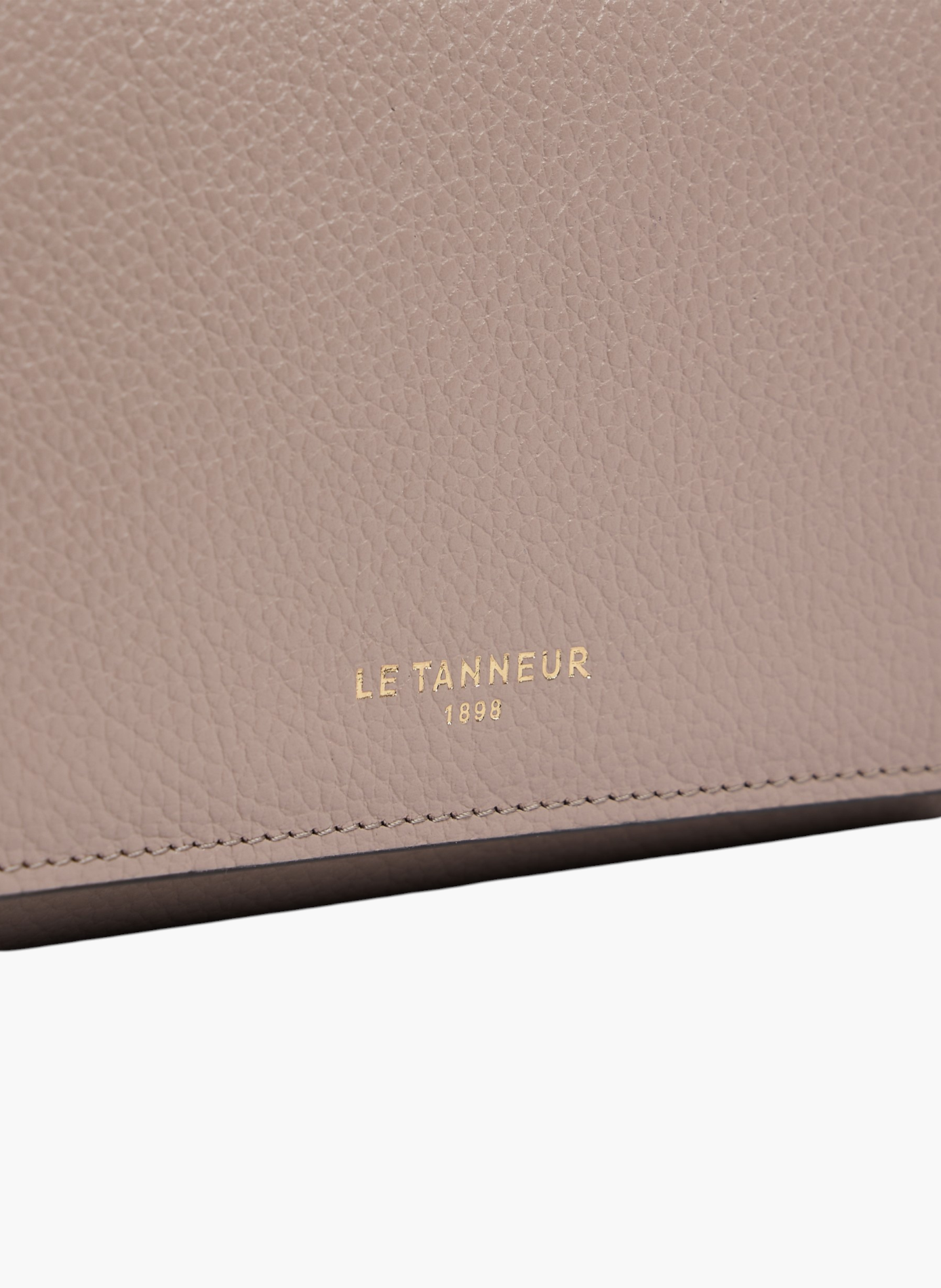 Portefeuille moyen modèle à rabat louison en cuir grainé LE TANNEUR Gris