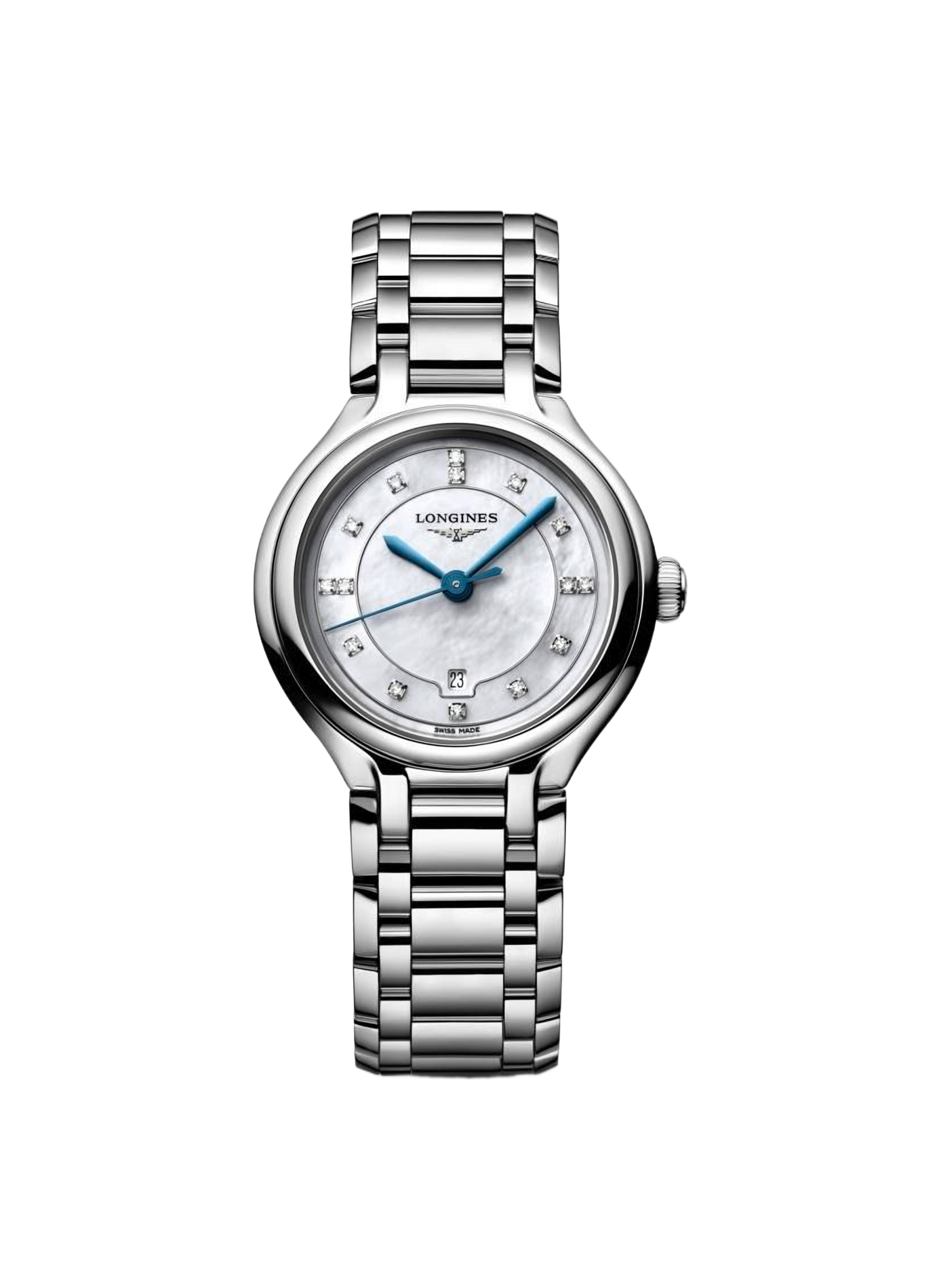 Montre quartz Longines PrimaLuna en acier inoxydable LONGINES Blanc