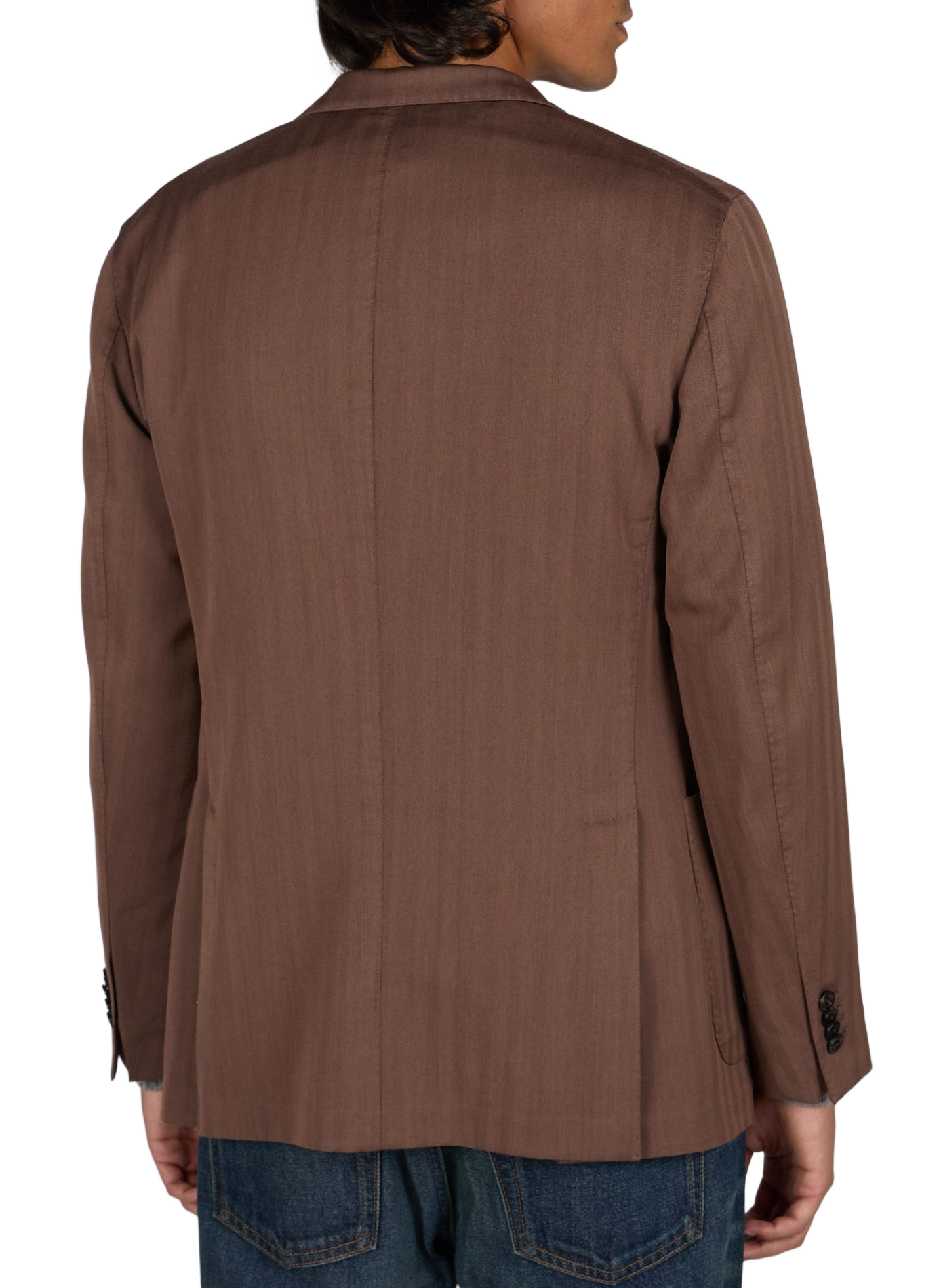 Solid wool straight blazer BOGLIOLI Brown