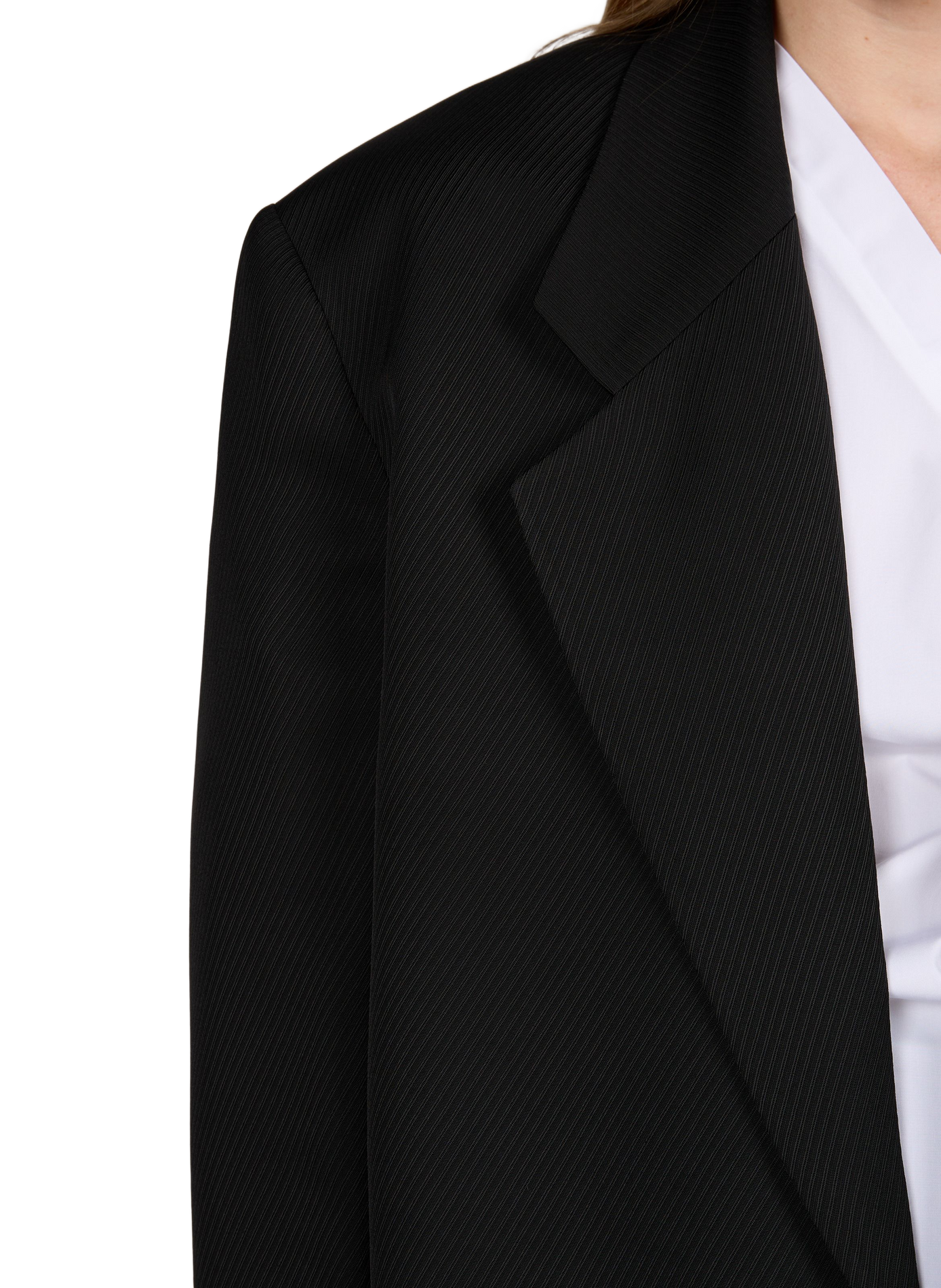 veste côtelée à ceinture nouée CALVIN KLEIN COLLECTION Noir