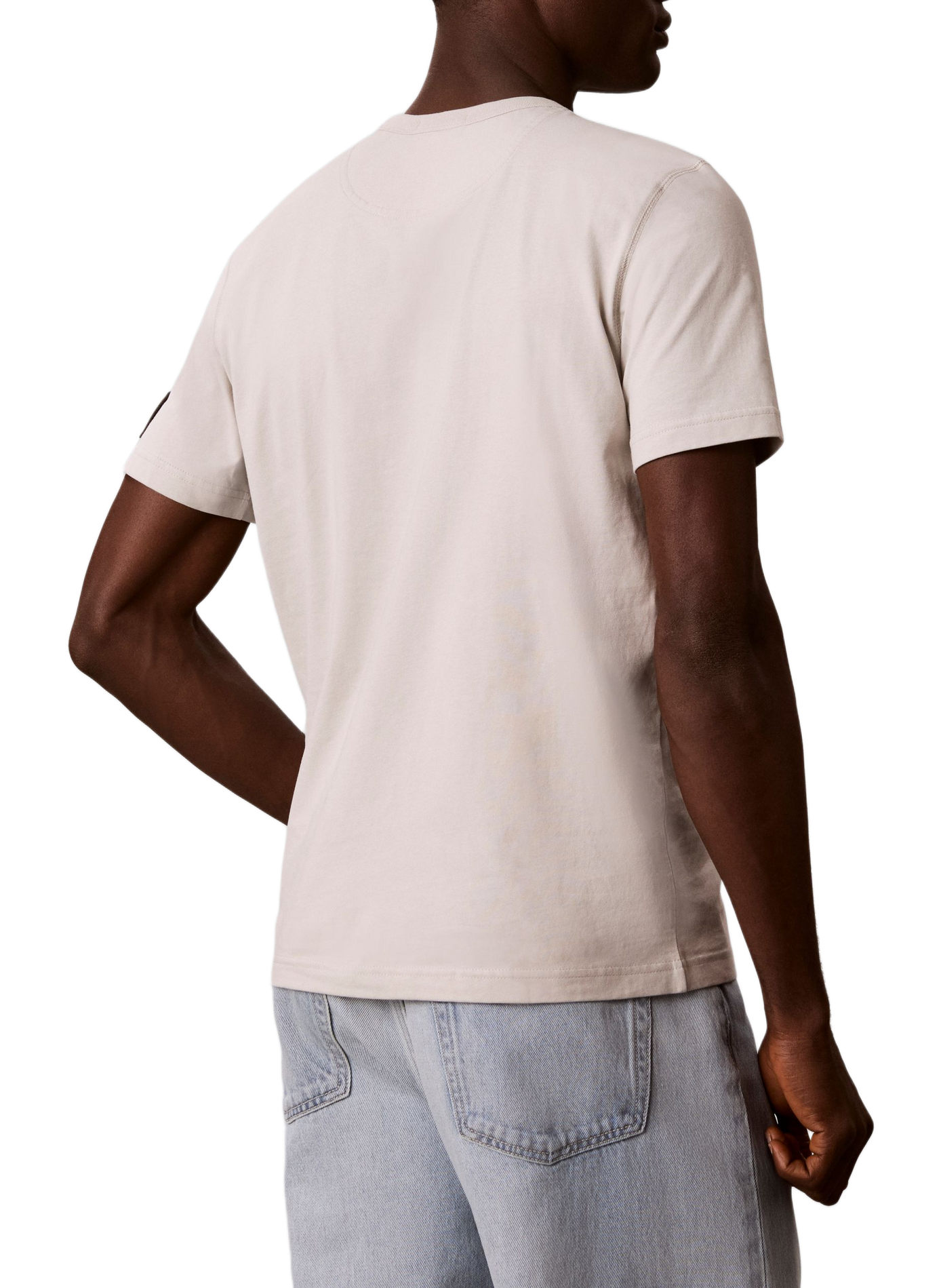 T-shirt manches courtes en coton CALVIN KLEIN Beige