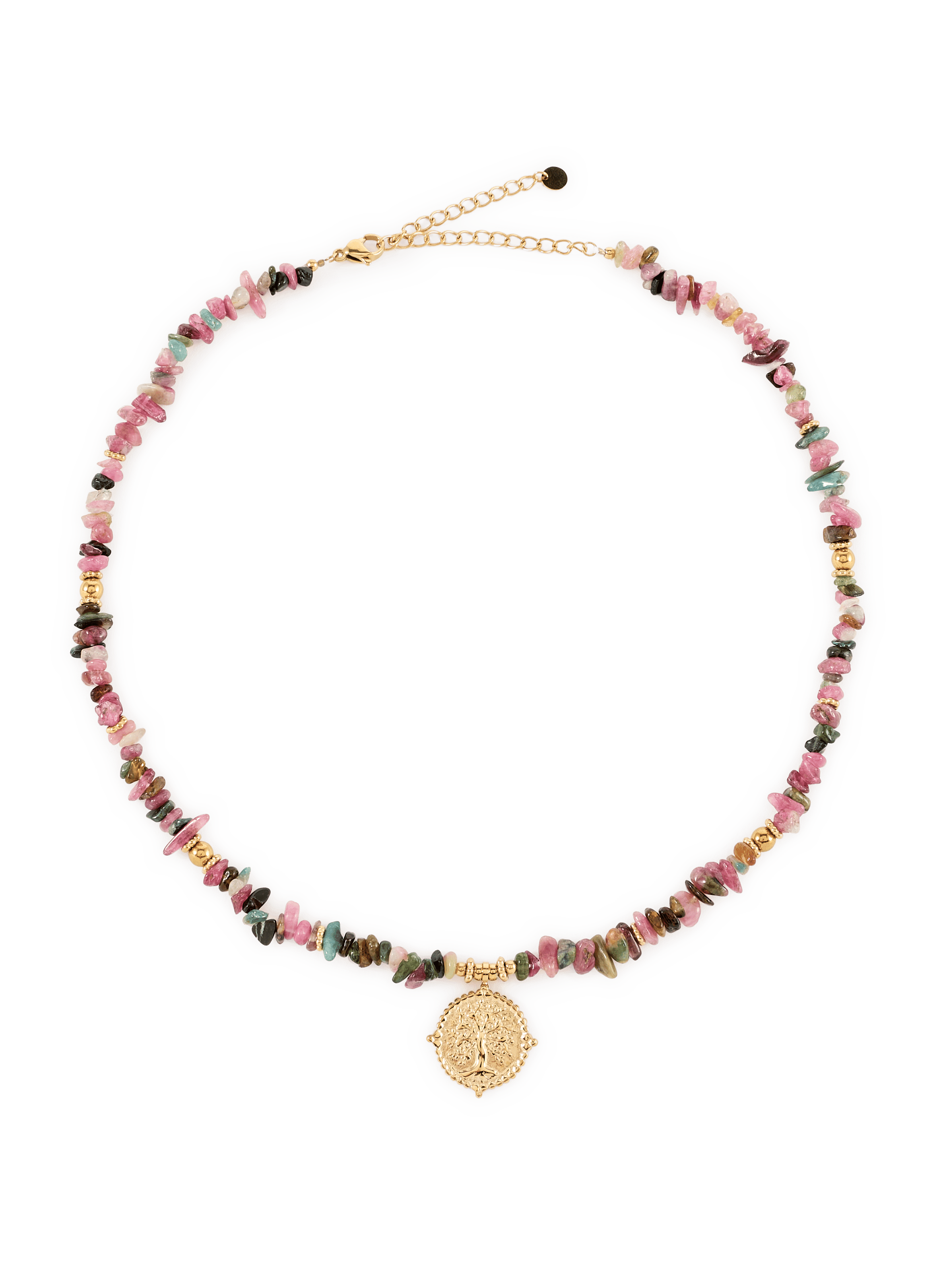 Collier en pierre de gemmes AU PRINTEMPS PARIS Roze