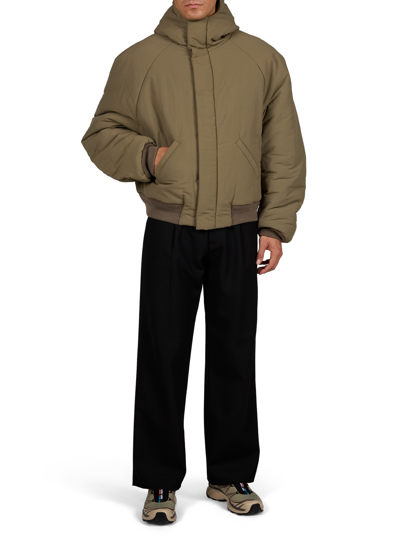 Quilted Orb hooded puffer jacket SEVENTH Brown