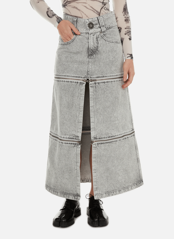 VAQUERA Skirt with slit  Grey