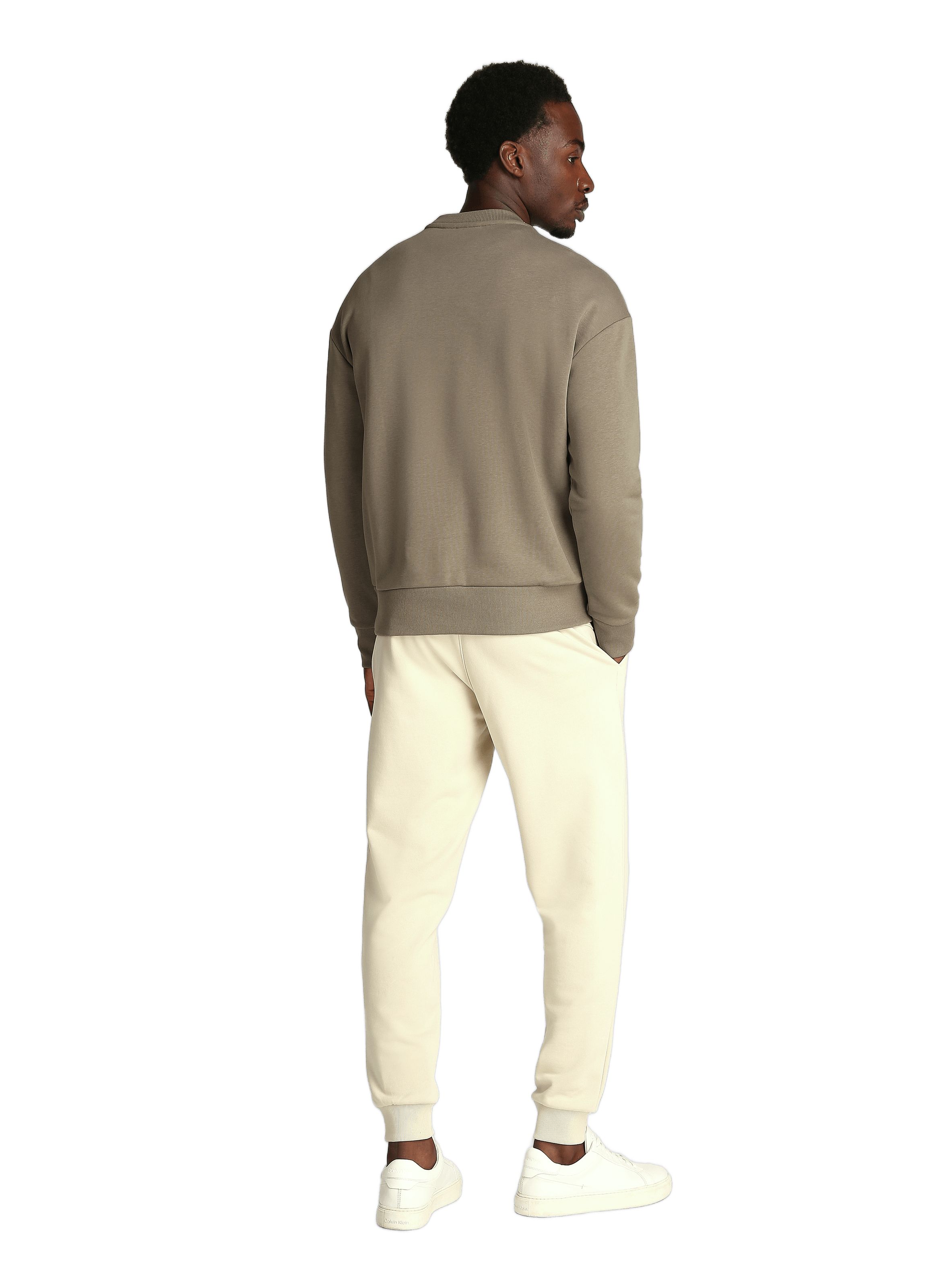 Logo cotton-blend jumper CALVIN KLEIN Beige