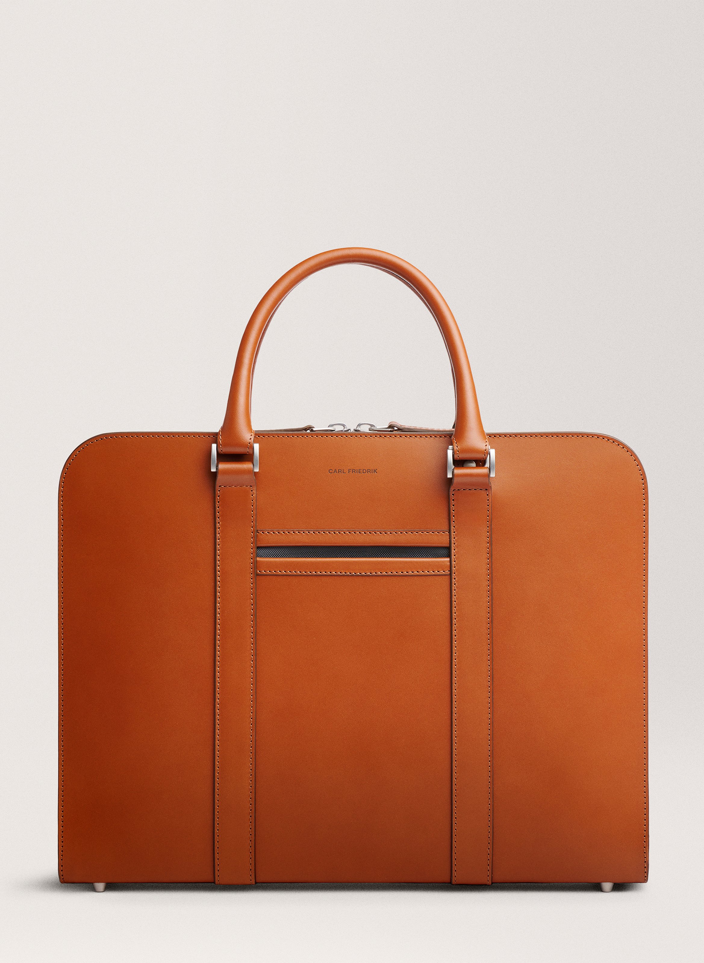 Porte-documents 'Palissy Briefcase' en cuir vachetta CARL FRIEDRIK Marron