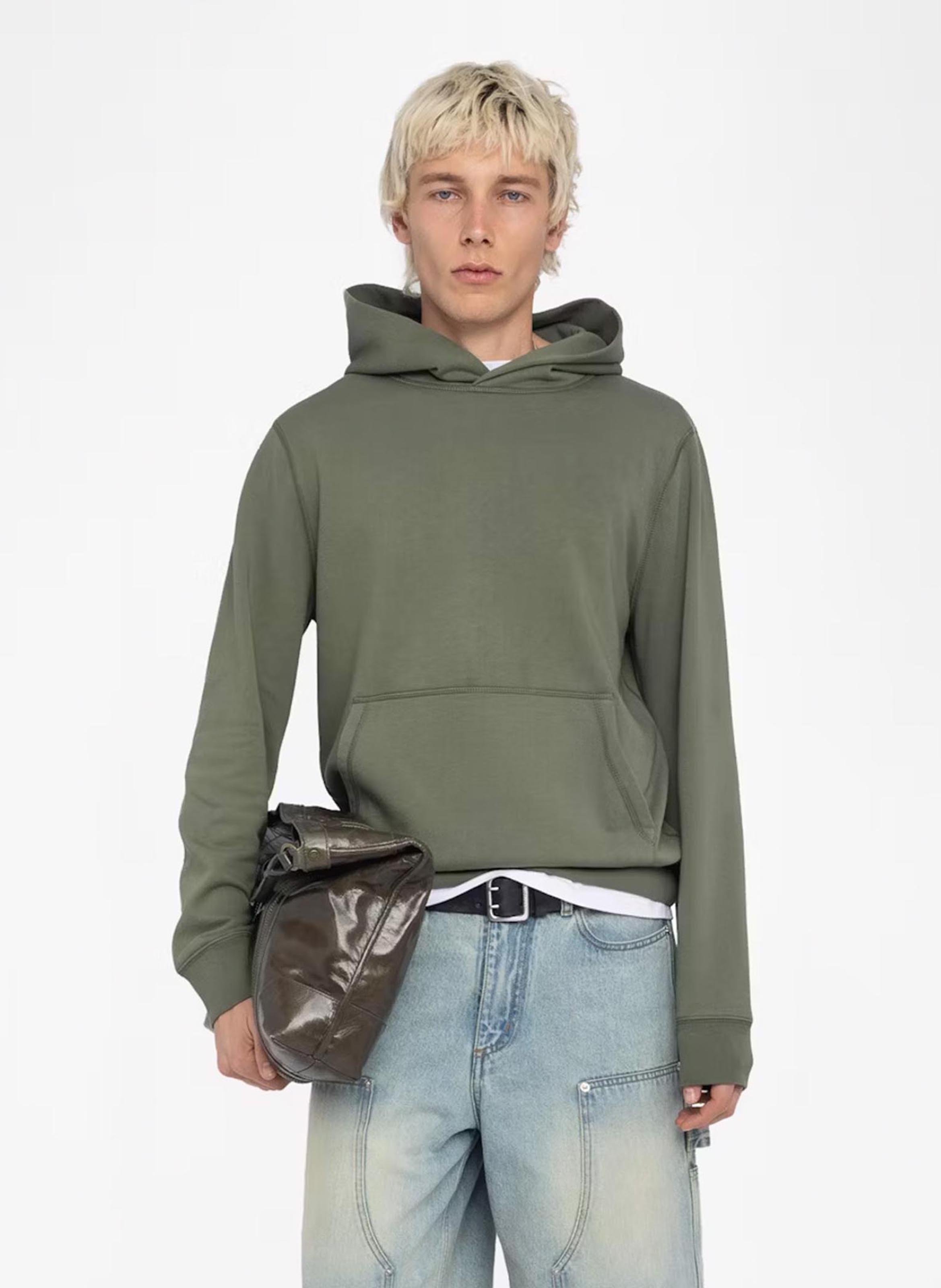 Sweat à capuche en coton imprimé sanchi ZADIG&VOLTAIRE Vert