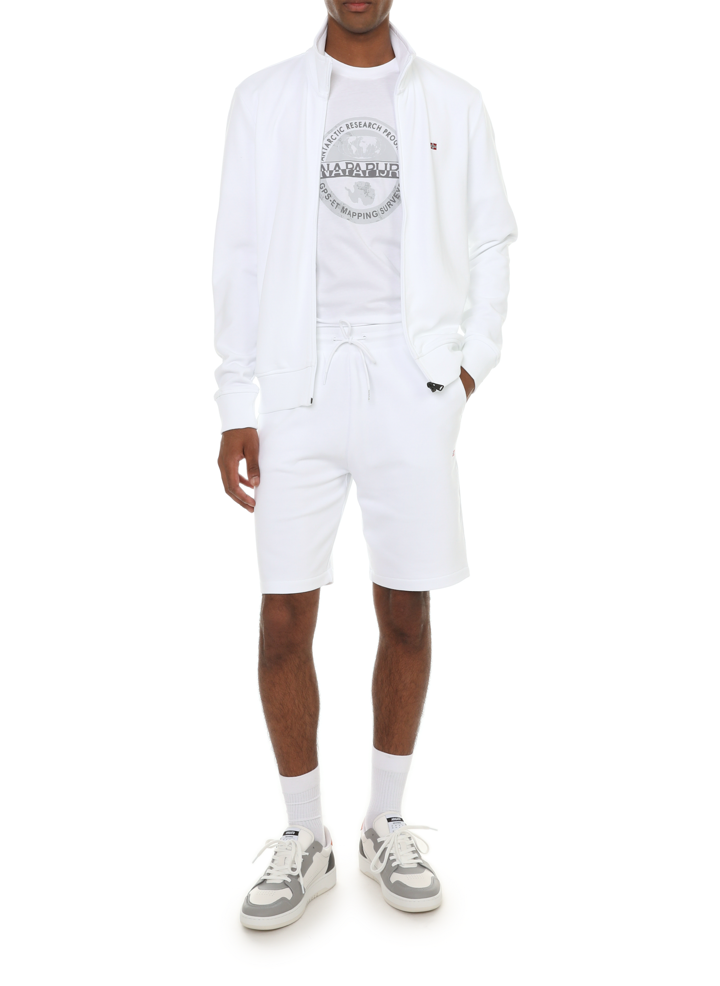 Bedrucktes Baumwoll-T-Shirt NAPAPIJRI Weiss